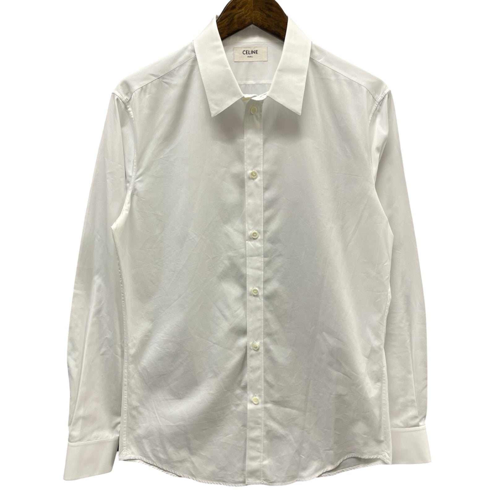 CELINE Cotton Poplin Skinny Shirt 2C069091F Size 40