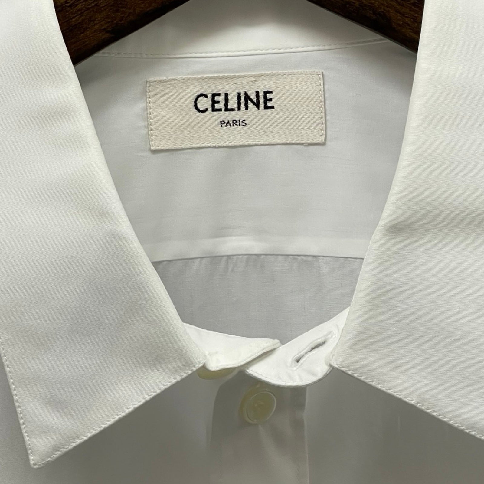 CELINE Cotton Poplin Skinny Shirt 2C069091F Size 40
