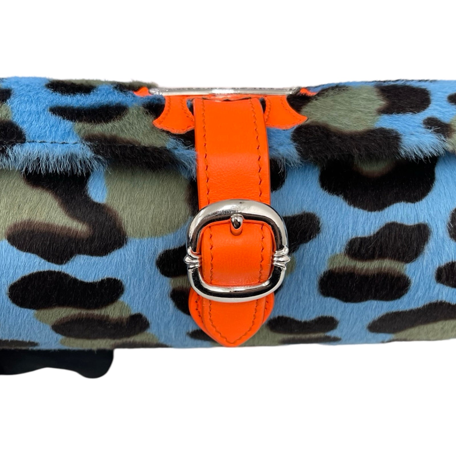 CHROME HEARTS 3 Cemetery Cross Patch Haraco Leather Accessory Case