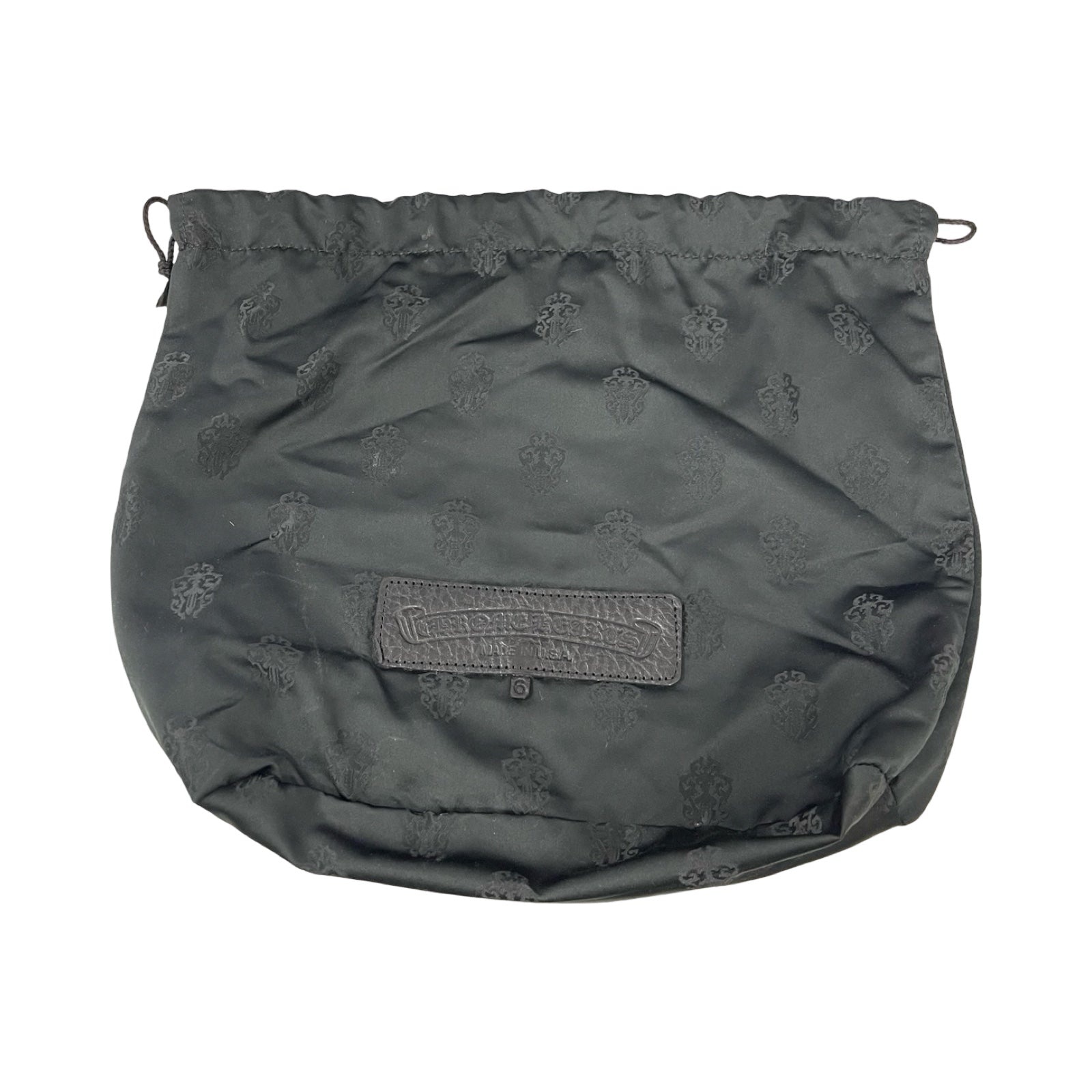 CHROME HEARTS 3 Cemetery Cross Patch Haraco Leather Accessory Case