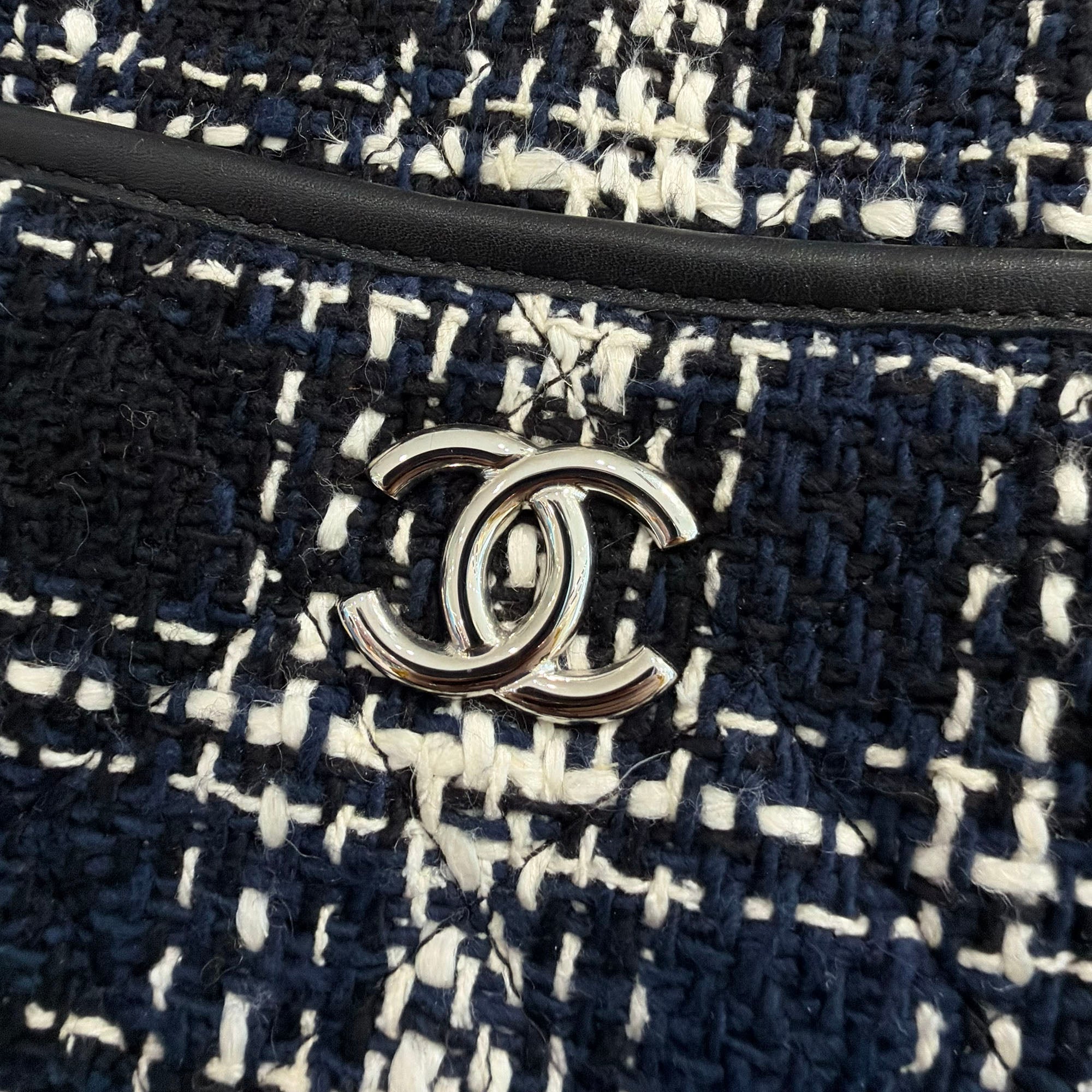 CHANEL Coco Mark Hobo Tweed Calfskin 2way Shoulder Bag シャネル ココマーク ホーボー ツイード カーフスキン 2WAY ショルダーバッグ