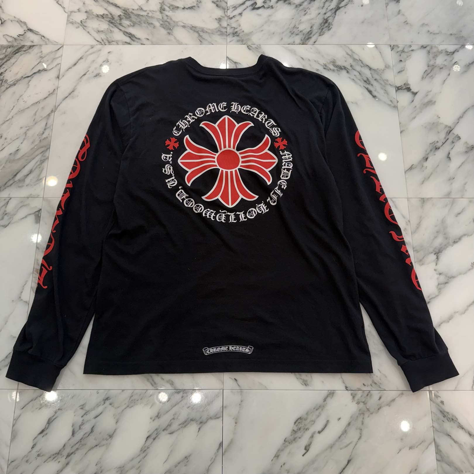 CHROME HEARTS Made In Hollywood Red CH Plus Long Sleeve Tee Size L クロムハーツ メイドインハリウッド CHプラス ロングスリーブTシャツ サイズL