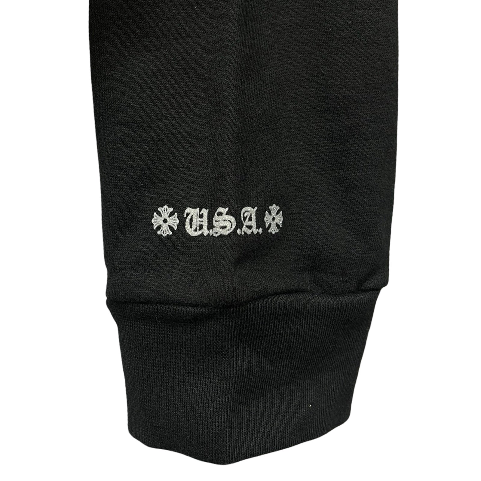 CHROME HEARTS 2024SS Silver Glitter Horseshoe Pullover Hoodie Size L