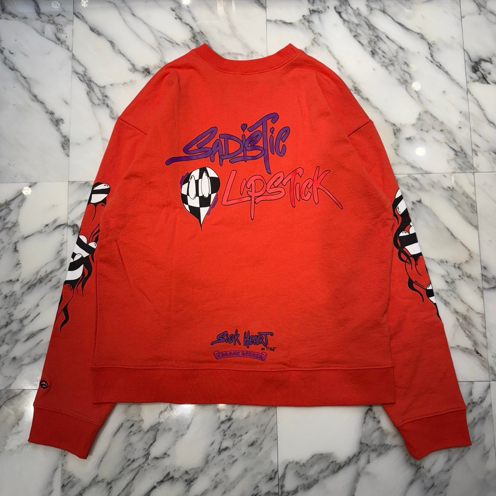 CHROME HEARTS×MATTY BOY 2023SS Sadistic Lipstick Sweatshirt Size L クロムハーツ×マッティボーイ サディスティックリップスティック クルーネックスウェットシャツ サイズL