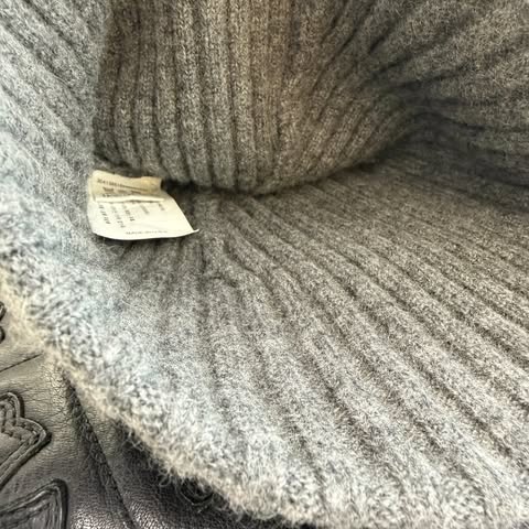 CHROME HEARTS Cashmere 1 Cross Leather Patch Beanie Size ONE SIZE (53-60) クロムハーツ カシミヤ 1 クロス レザーパッチ ビーニー サイズONE SIZE (53-60)