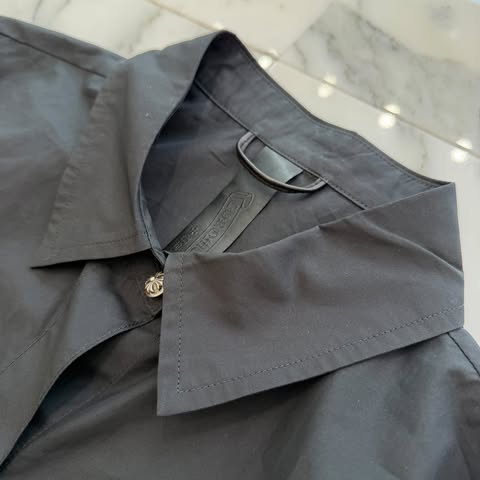 CHROME HEARTS Y NOT CH Logo Embroidery Cross Ball Button Long Sleeve Shirt Size S クロムハーツ ワイノット CHロゴ刺繡 クロスボールボタン ロングスリーブシャツ サイズS