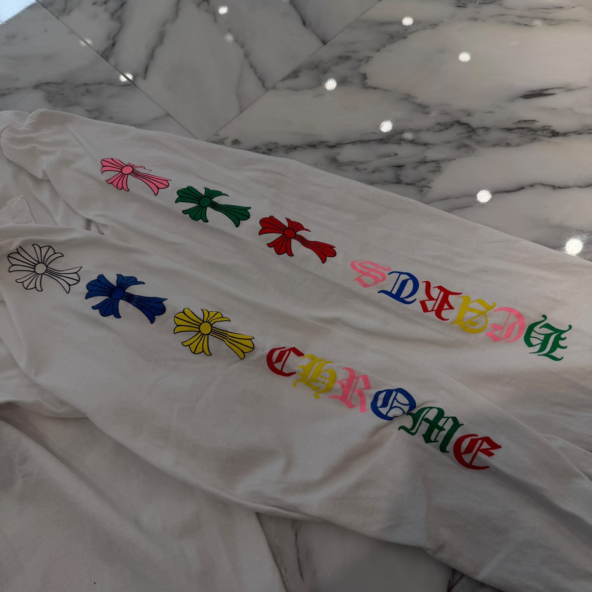 CHROME HEARTS 2021SS MLTCOL CEM CRS Long Sleeve Tee Size XL クロムハーツ マルチカラー セメタリークロス ロングスリーブTシャツ サイズXL