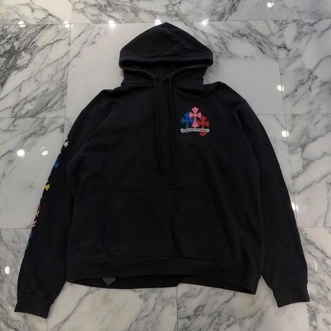 CHROME HEARTS 2022SS MLTCOL CEM CRS Pullover Hoodie Size XL クロムハーツ マルチカラーセメタリークロス プルオーバーフーディー サイズXL