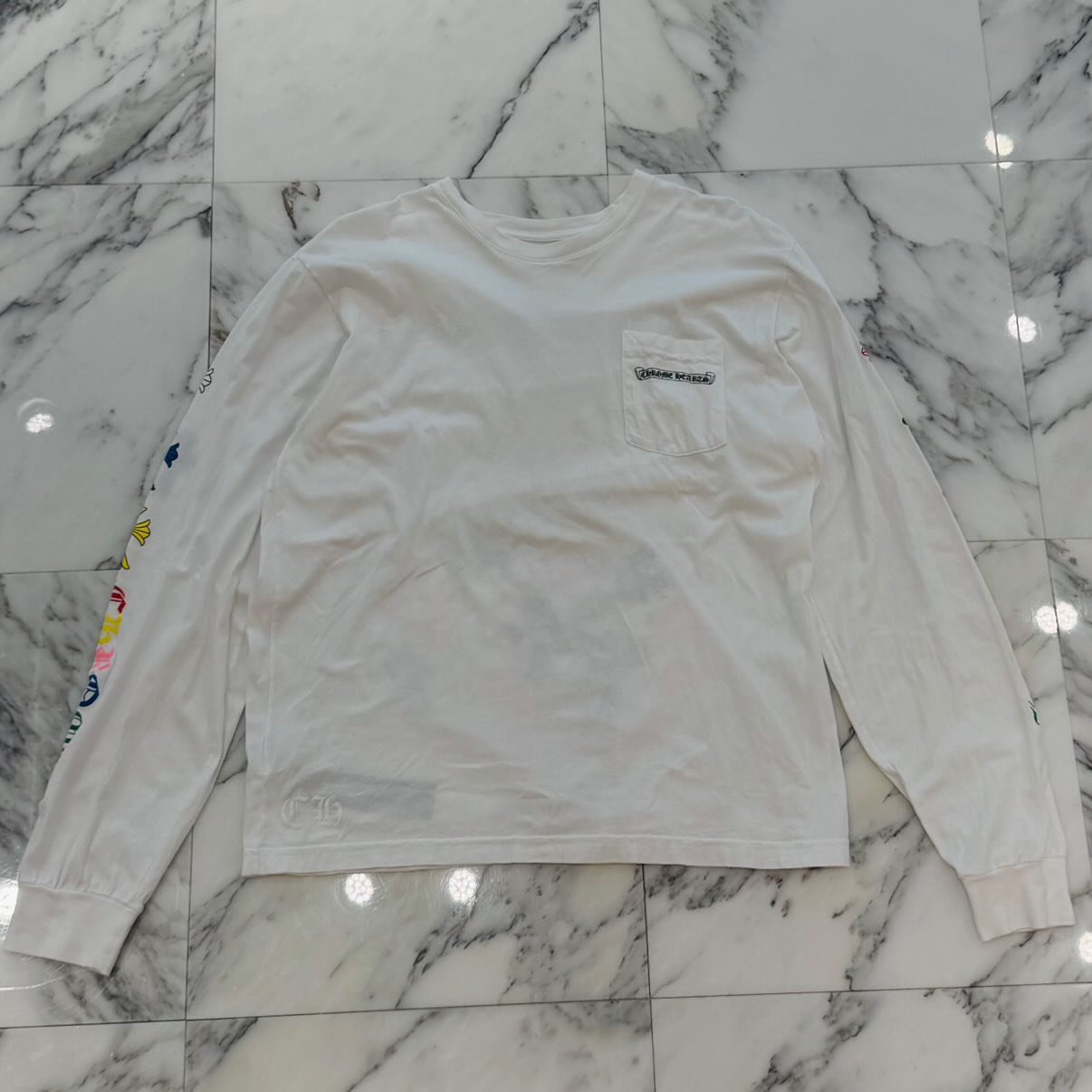 CHROME HEARTS 2021SS MLTCOL CEM CRS Long Sleeve Tee Size XL クロムハーツ マルチカラー セメタリークロス ロングスリーブTシャツ サイズXL