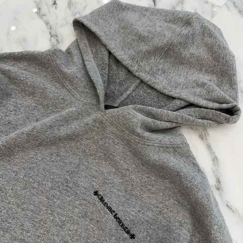 CHROME HEARTS Y NOT Cemetery Cross Leather Patch Pullover Hoodie Size M クロムハーツ ワイノット セメタリークロス レザーパッチ プルオーバーフーディー サイズM
