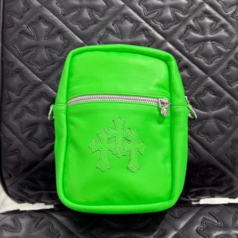 CHROME HEARTS TAKAMINI 3 Cemetery Cross Patch Leather Shoulder Bag