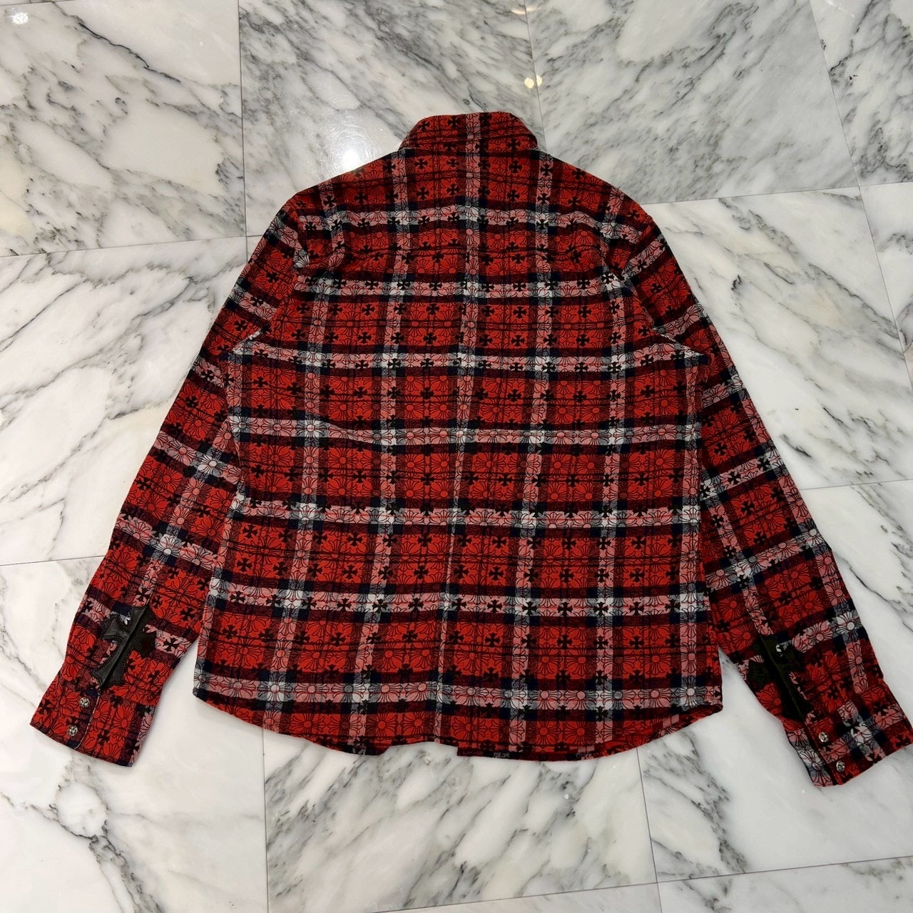 クロムハーツ　チェックシャツ　XL CHROME HEARTS Loose Ends Check Shirt Size XL クロムハーツ