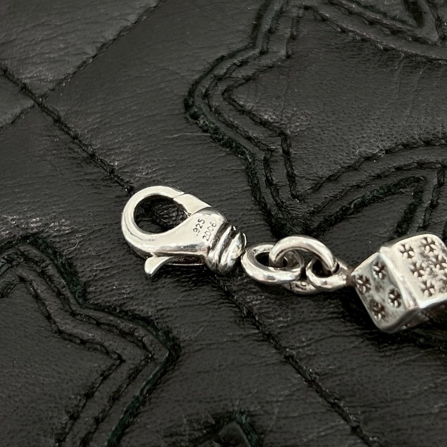 CHROME HEARTS DICE Cross Ball Silver Bracelet Size 8 LINK クロムハーツ ダイス クロスボール シルバー ブレスレット サイズ8リンク