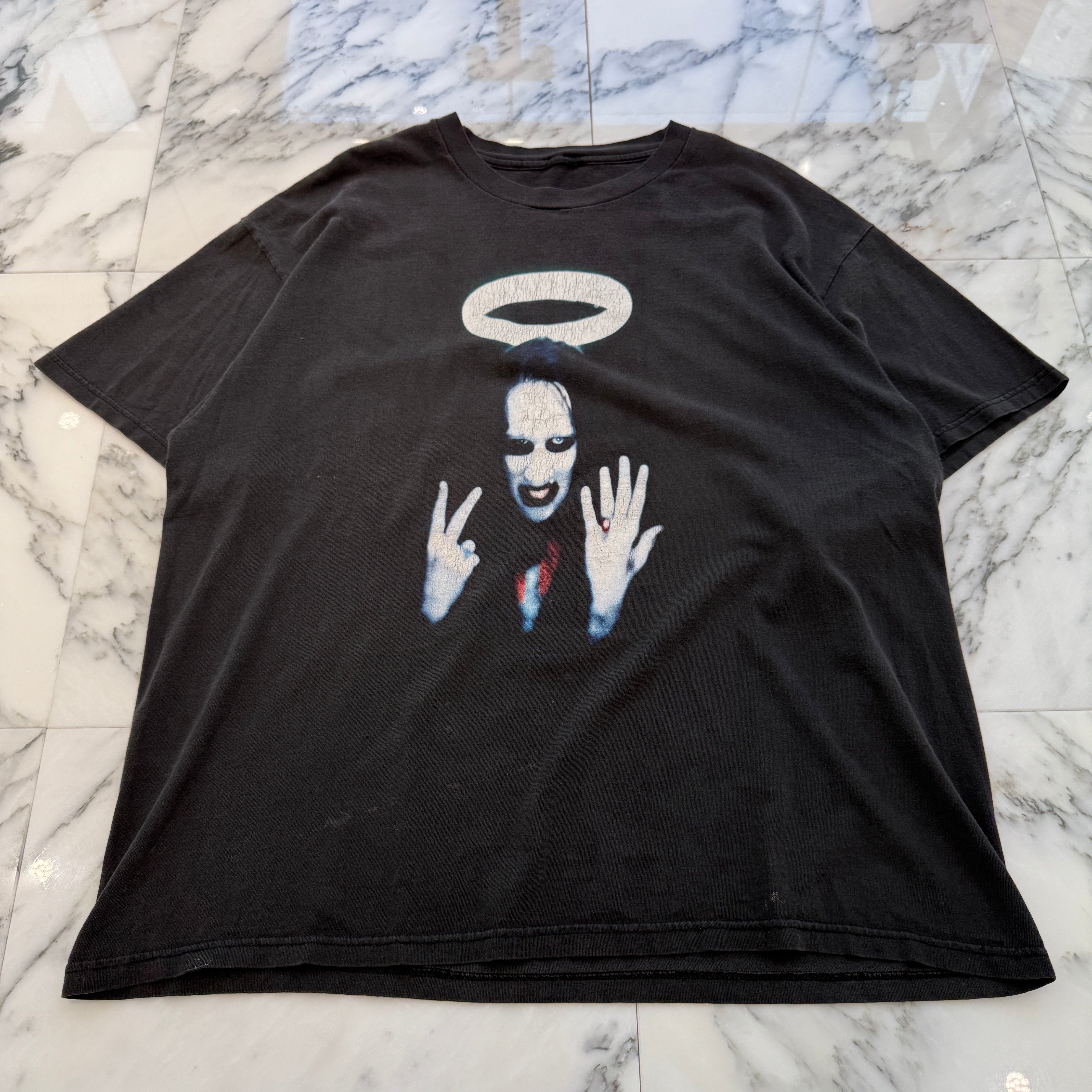 Vintage 90's MARILYN MANSON "middle fingers" S/S Tee 90's マリリンマンソン "ミドル フィンガーズ" Tシャツ