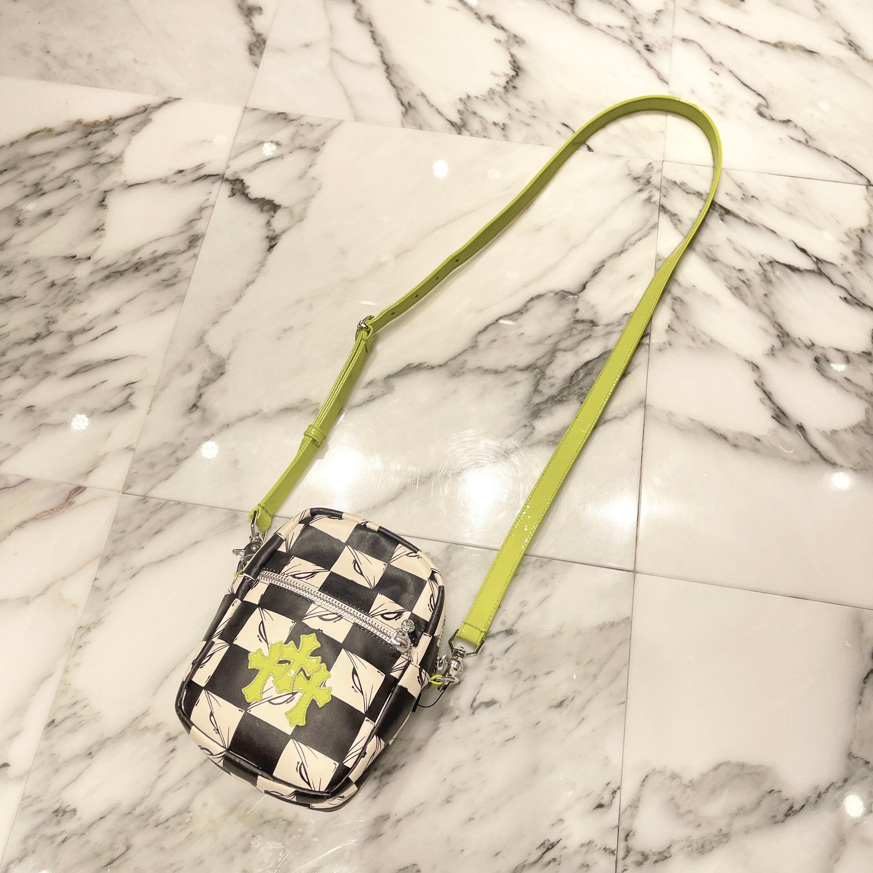 CHROME HEARTS × MATTY BOY PPO 99EYES TAKA MINI 3 Cemetery Cross Patch Shoulder Bag クロムハーツ × マッティボーイ プロ 99アイズ タカミニ 3セメタリークロスパッチ ショルダーバッグ