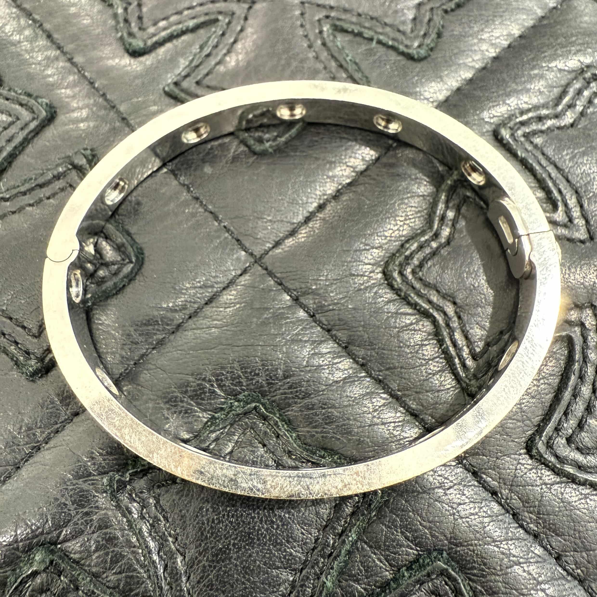Cartier Au750 WG Love Bracelet Classic Model Pave Diamond Ceramic Size 18 カルティエ Au750 WG ラブブレスレット クラッシックモデル パヴェダイアモンド セラミック サイズ18