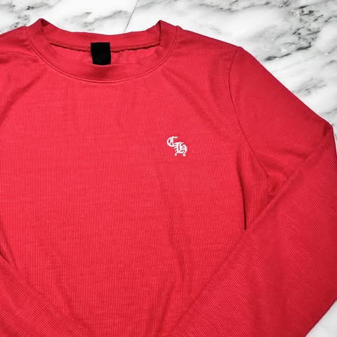 CHROME HEARTS Y NOT Slim Fit CH Logo Embroidery Thermal Rayon Long Sleeve Tee Size S クロムハーツ ワイノット スリムフィット CHロゴ刺繍 サーマル レーヨン ロングスリーブTシャツ サイズS