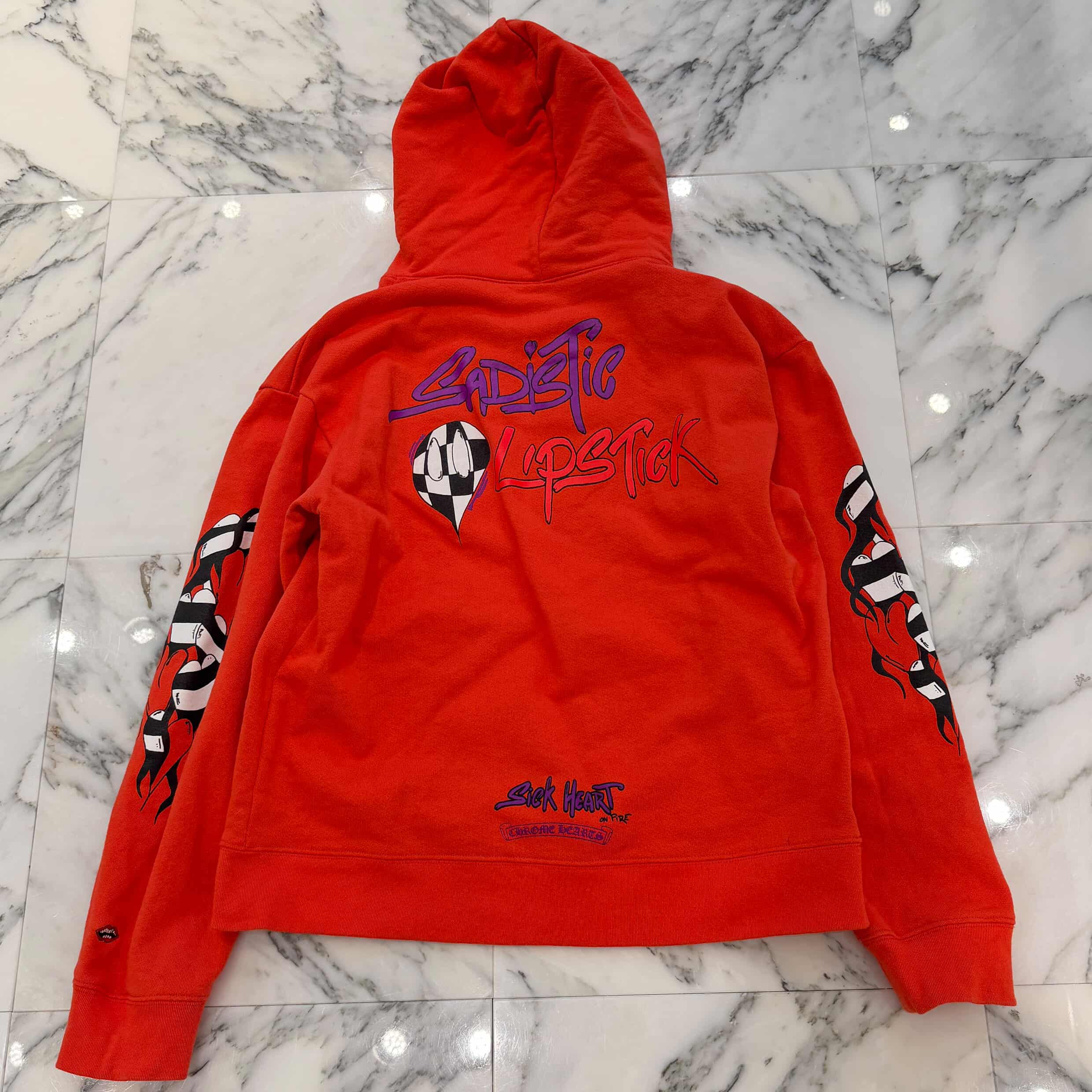 CHROME HEARTS × MATTY BOY 2023SS Sadistic Lipstick Pullover Hoodie Size L クロムハーツ × マッティボーイ サディスティック リップスティック プルオーバーフーディ サイズL