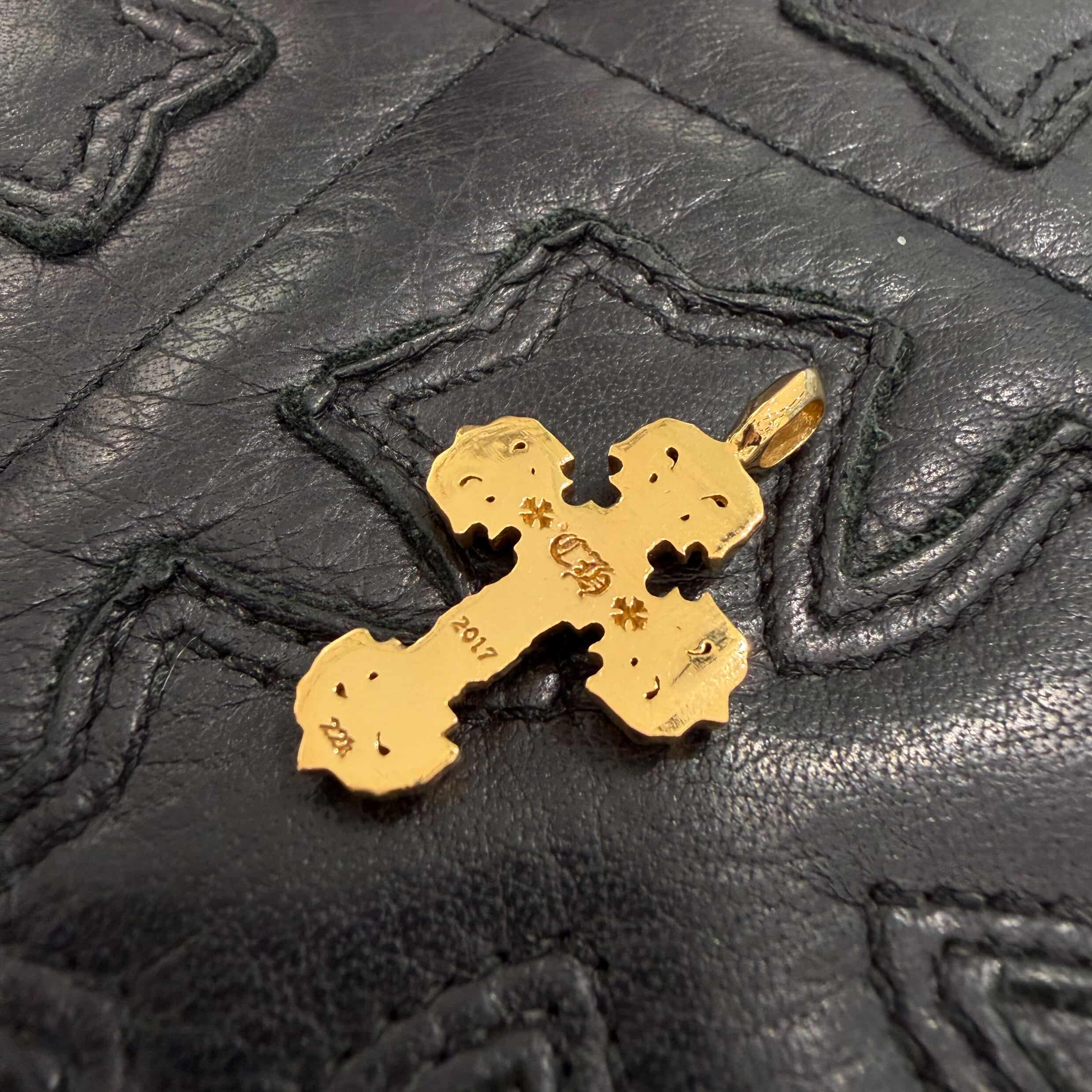 CHROME HEARTS 22K Tiny Filigree Cross Pendent Top クロムハーツ 22K タイニー フィリグリー ペンダント トップ