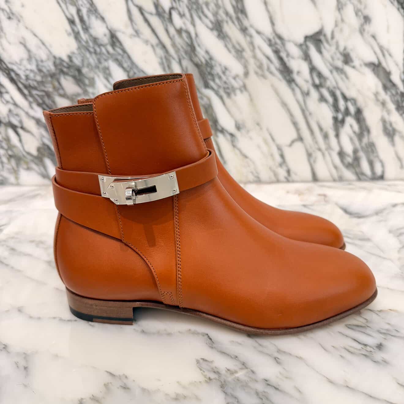 HERMES Short Boots "NEO" H202255Z A3340 Size 35 1/2 (22.5cm～23.0cm) エルメス ショートブーツ "ネオ" ナチュラル サイズ35 1/2 (22.5cm～23.0cm)