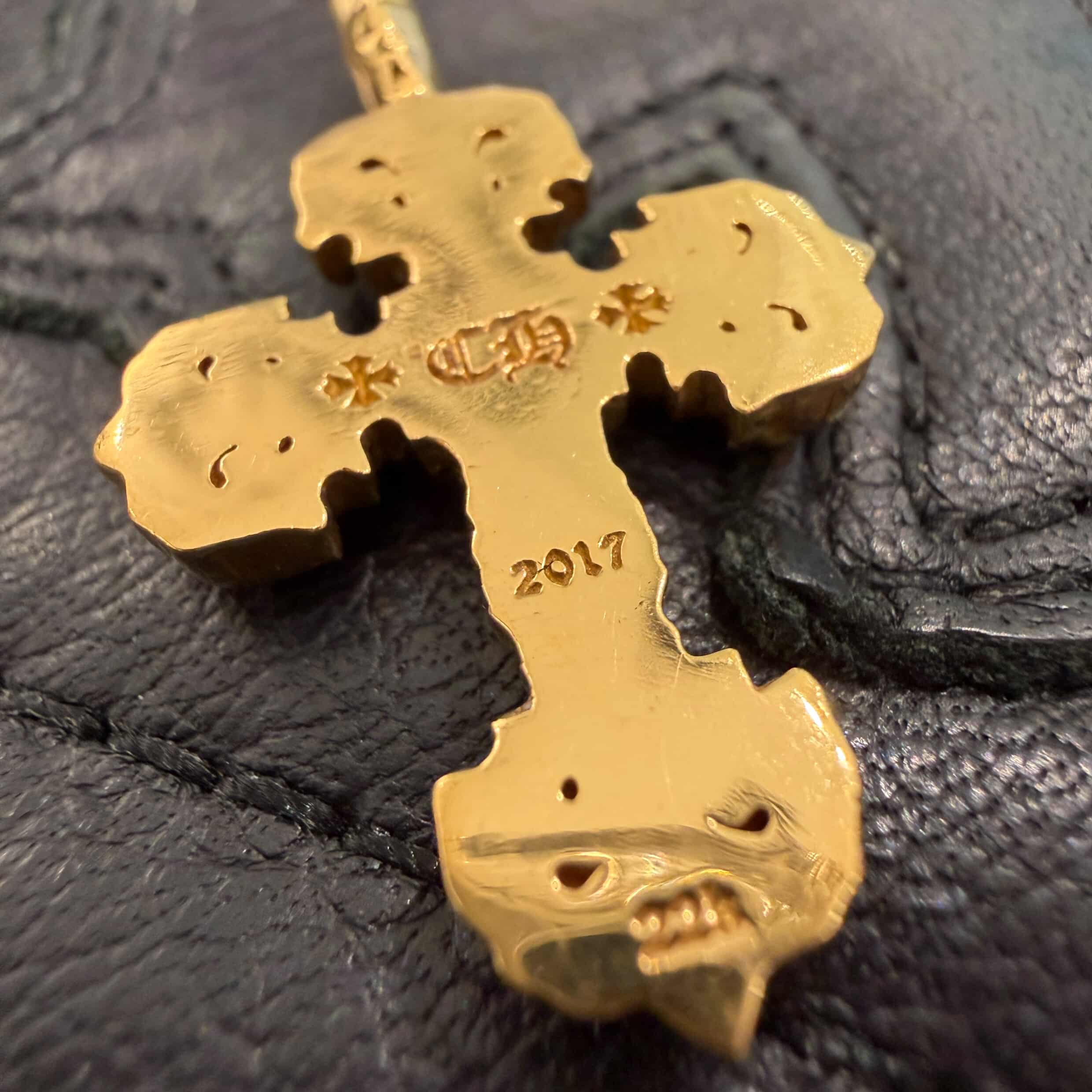 CHROME HEARTS 22K Tiny Filigree Cross Pendent Top クロムハーツ 22K タイニー フィリグリー ペンダント トップ