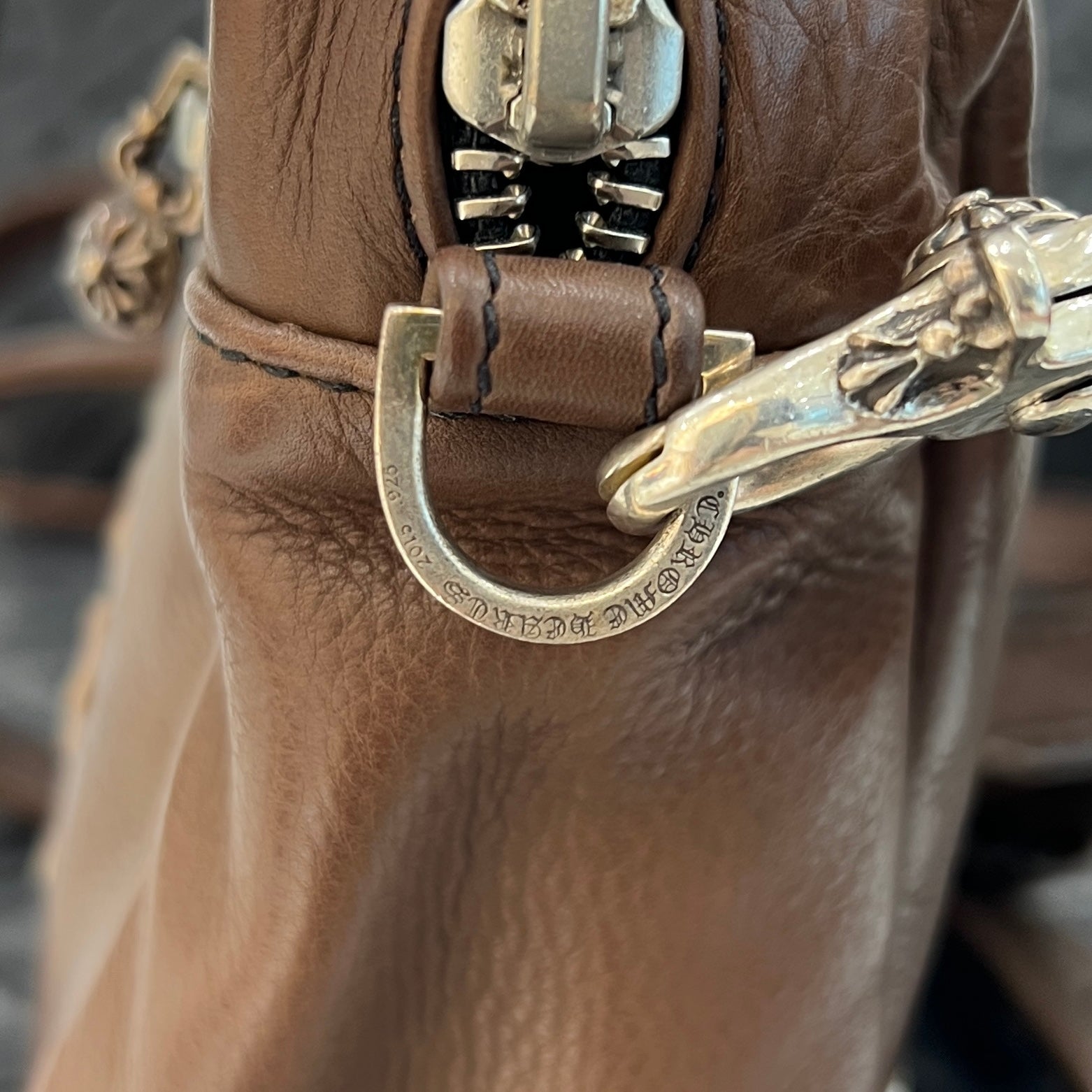 CHROME HEARTS TAKAMINI 3 Cemetery Cross Patch Leather Shoulder Bag クロムハーツ タカミニ 3セメタリー クロスパッチ レザー ショルダーバッグ