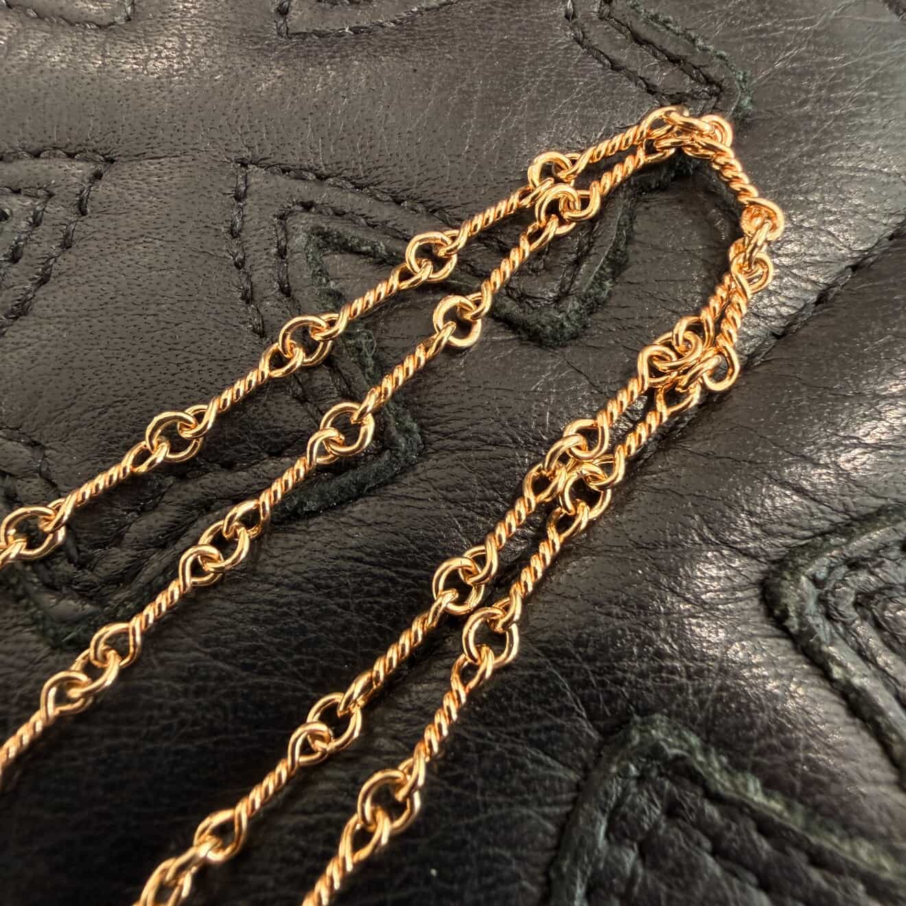 CHROME HEARTS 22K Twist Chain Necklace Size 18 Inch クロムハーツ 22K ツイストチェーン ネックレス サイズ18インチ