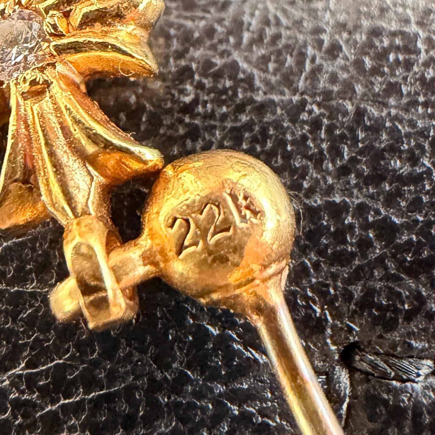 CHROME HEARTS 22K TINY E CH PLUS Earring 1 Diamond クロムハーツ 22K タイニーE CHプラス イヤリング ピアス 1ダイヤモンド
