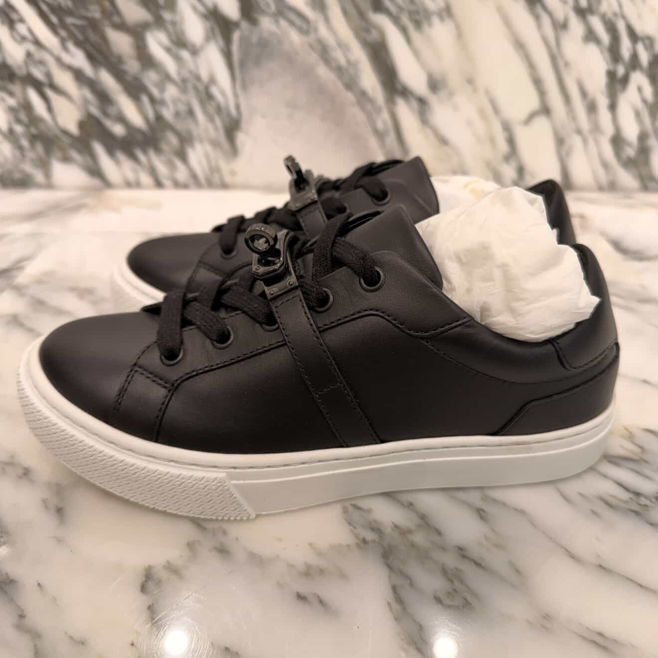 HERMES Sneakers "DAY" H212257Z 90340 Size 35 (22.0cm～22.5cm) エルメス スニーカー "デイ" ブラック×ホワイト サイズ35 (22.0cm～22.5cm)