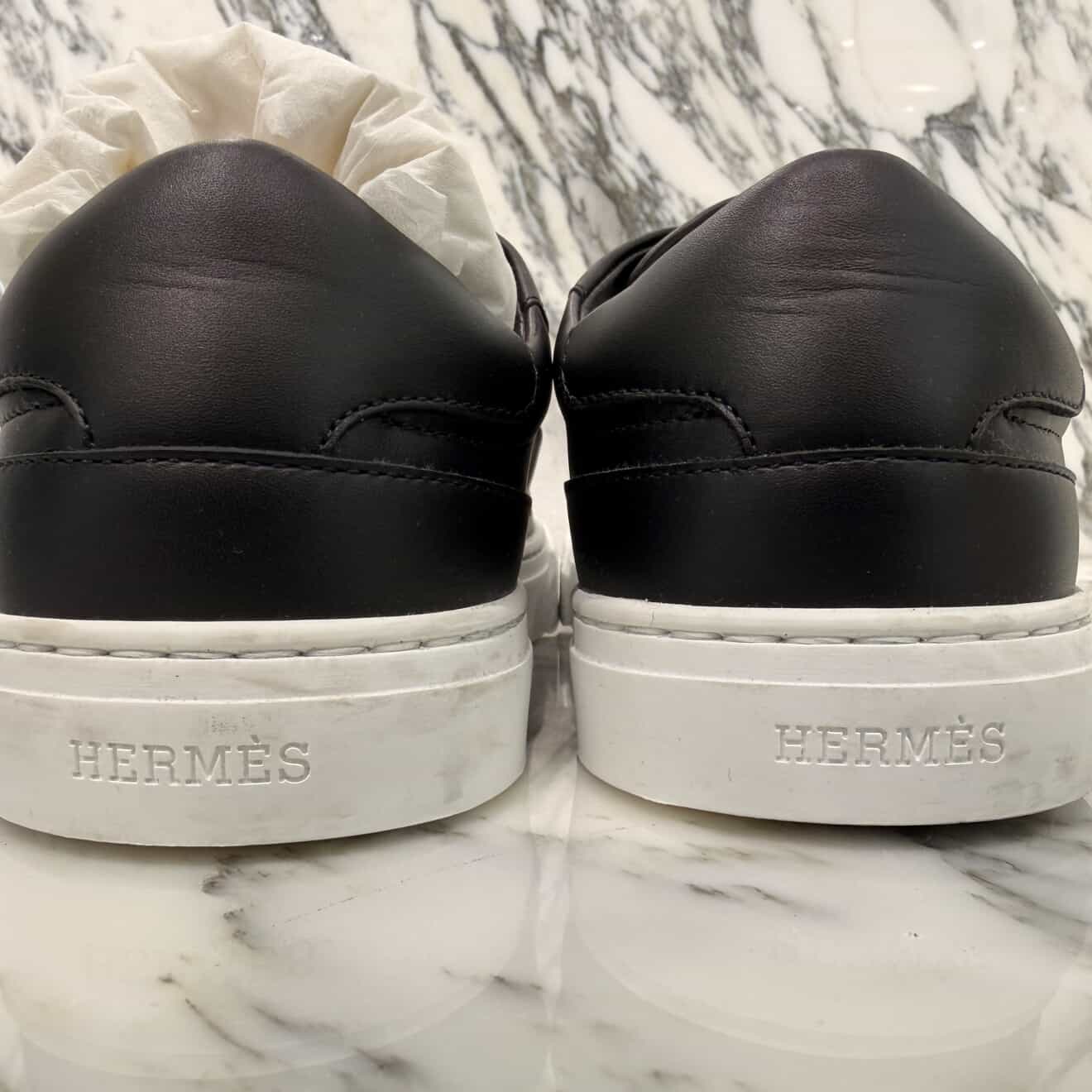 HERMES Sneakers "DAY" H212257Z 90340 Size 35 (22.0cm～22.5cm) エルメス スニーカー "デイ" ブラック×ホワイト サイズ35 (22.0cm～22.5cm)