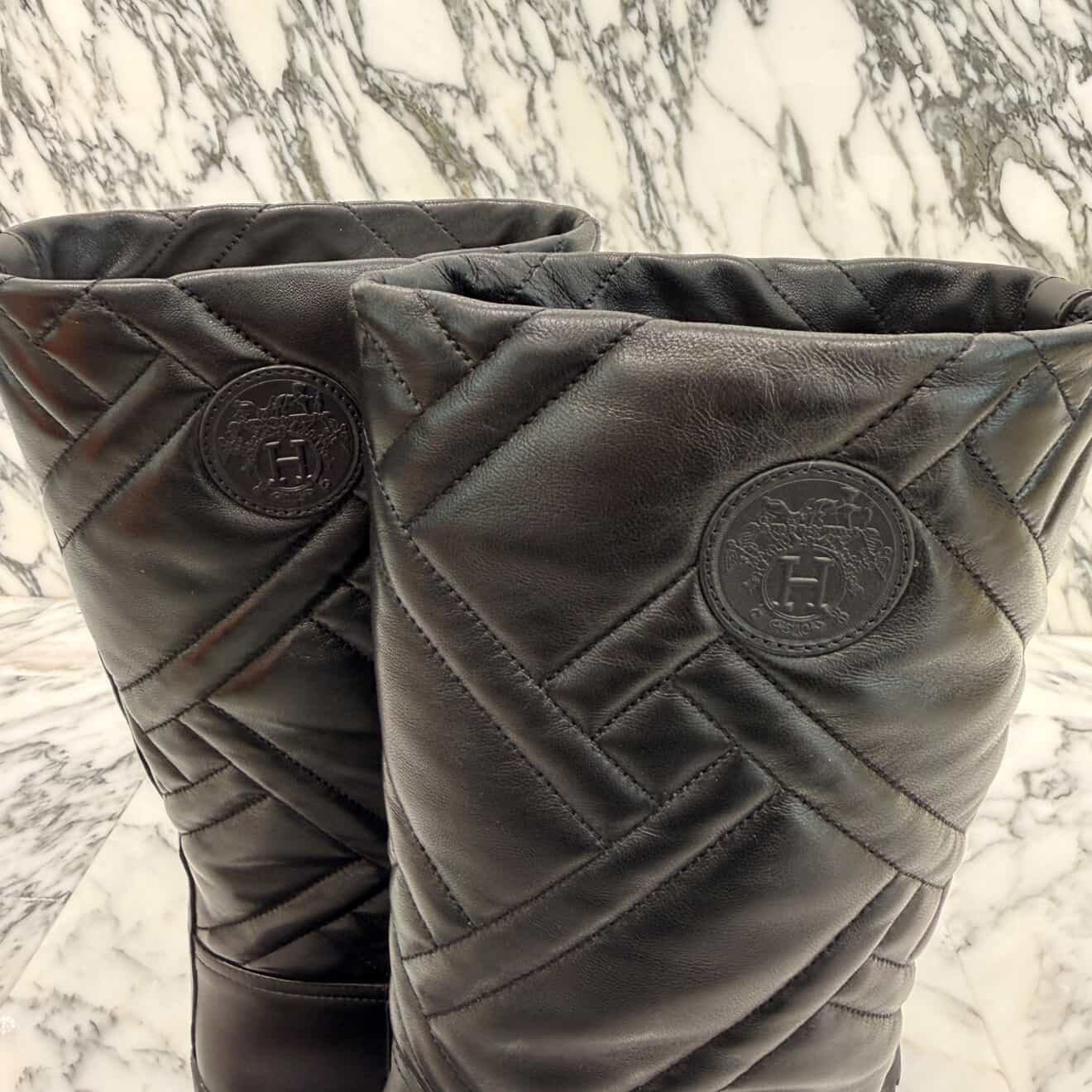 HERMES 2022AW Fuji Boots "Noir" H222048Z 02370 Size 35 (22.0cm～22.5cm) エルメス フジブーツ "ノワール" 35 (22.0cm～22.5cm)