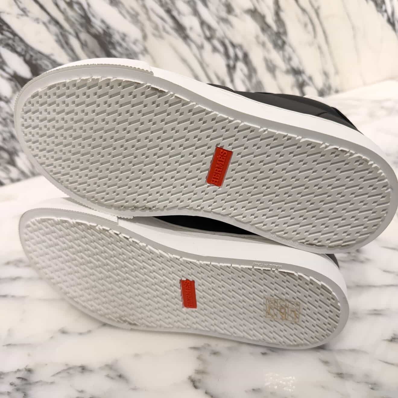 HERMES Sneakers "DAY" H212257Z 90340 Size 35 (22.0cm～22.5cm) エルメス スニーカー "デイ" ブラック×ホワイト サイズ35 (22.0cm～22.5cm)