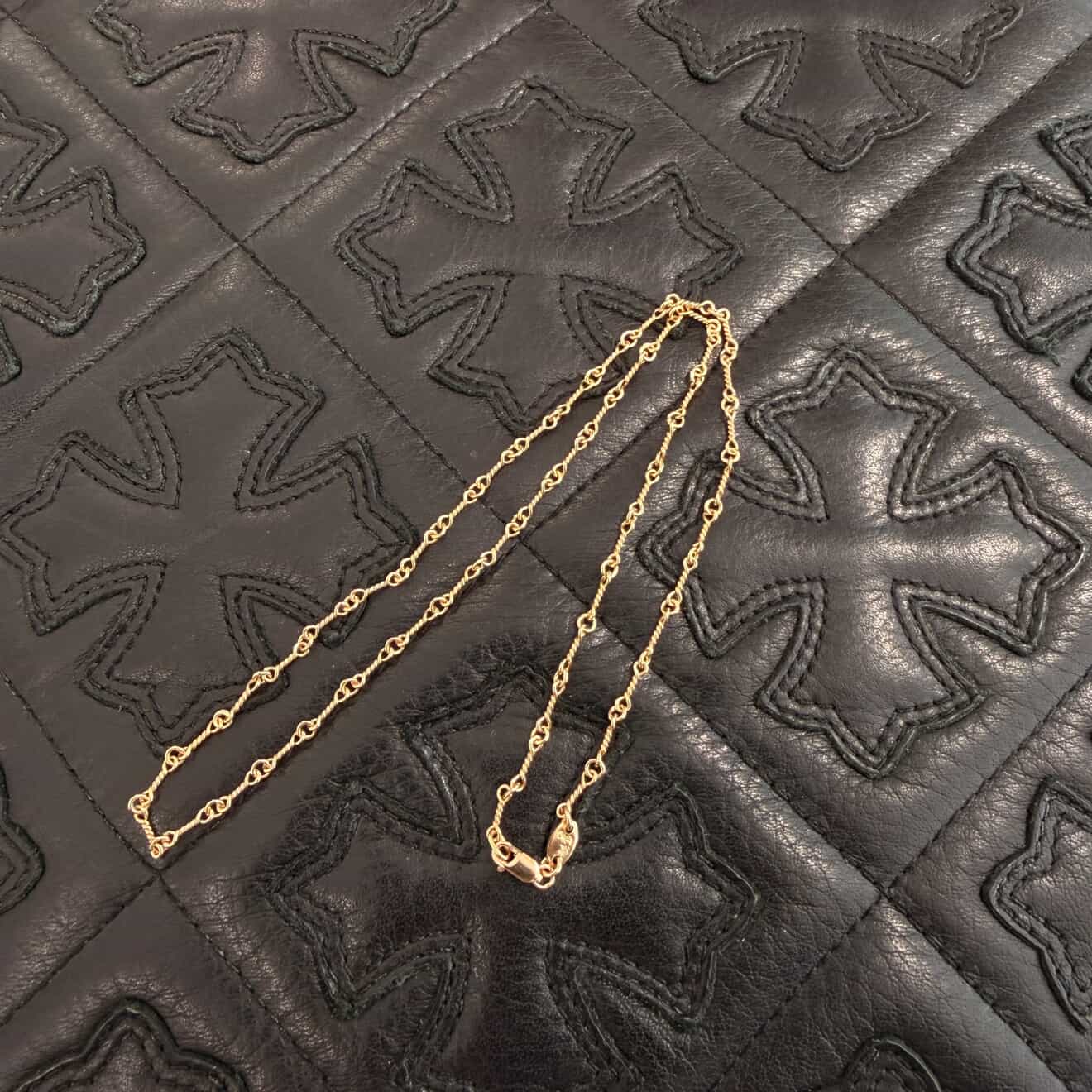 CHROME HEARTS 22K Twist Chain Necklace Size 18 Inch クロムハーツ 22K ツイストチェーン ネックレス サイズ18インチ