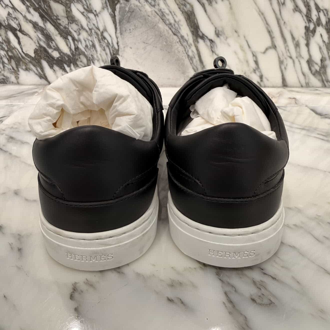 HERMES Sneakers "DAY" H212257Z 90340 Size 35 (22.0cm～22.5cm) エルメス スニーカー "デイ" ブラック×ホワイト サイズ35 (22.0cm～22.5cm)