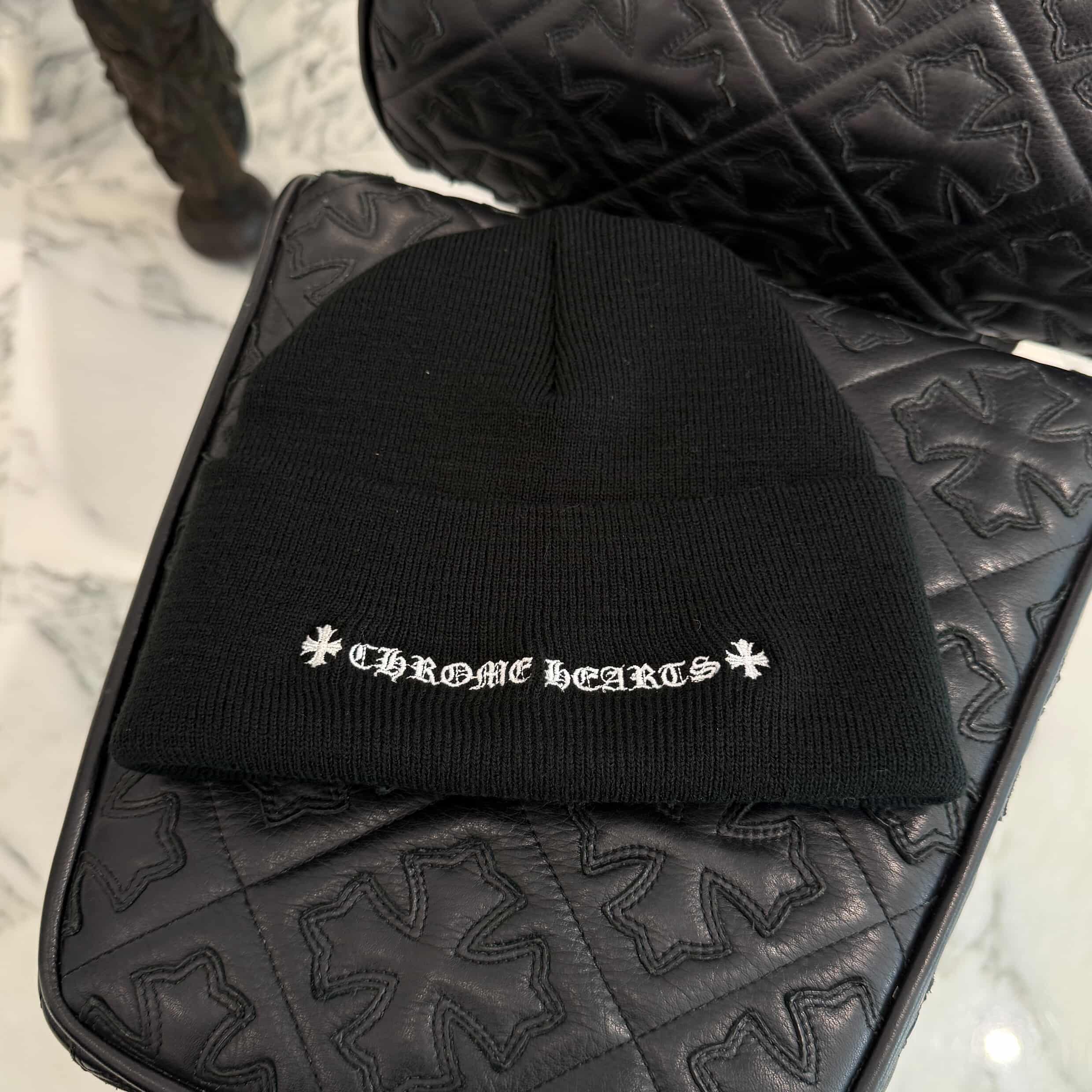 クロムハーツCHROME HEARTS CHロゴ刺繍ビーニー ニット 22cm 【公式通販】