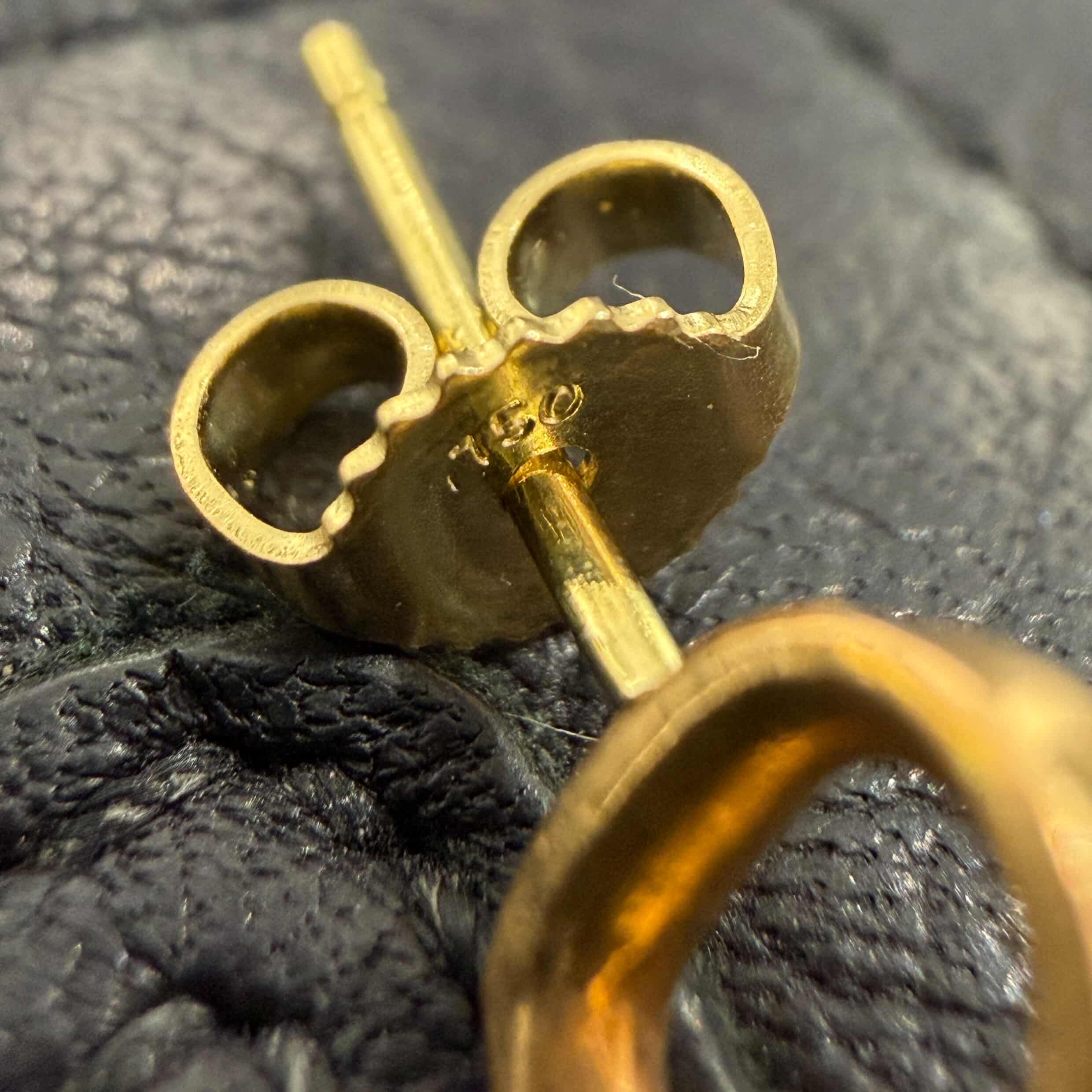 CHROME HEARTS 22K BABY FAT Earrings 1 Diamond クロムハーツ 22K ベイビーファット ピアス 1ダイヤモンド