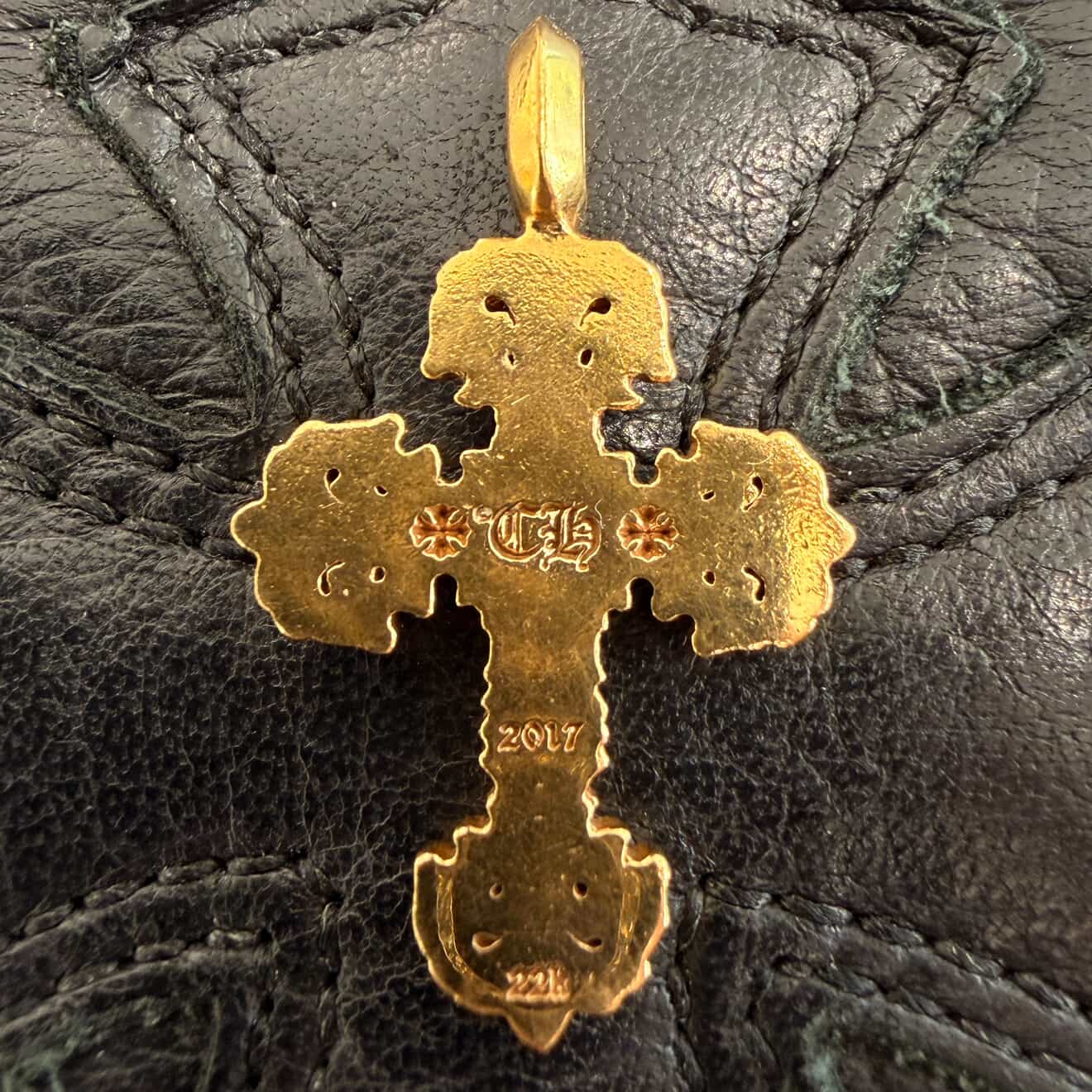 CHROME HEARTS 22K Tiny Filigree Cross Pave Diamond Pendent Top クロムハーツ 22K タイニー フィリグリークロス パヴェダイヤモンド ペンダント トップ