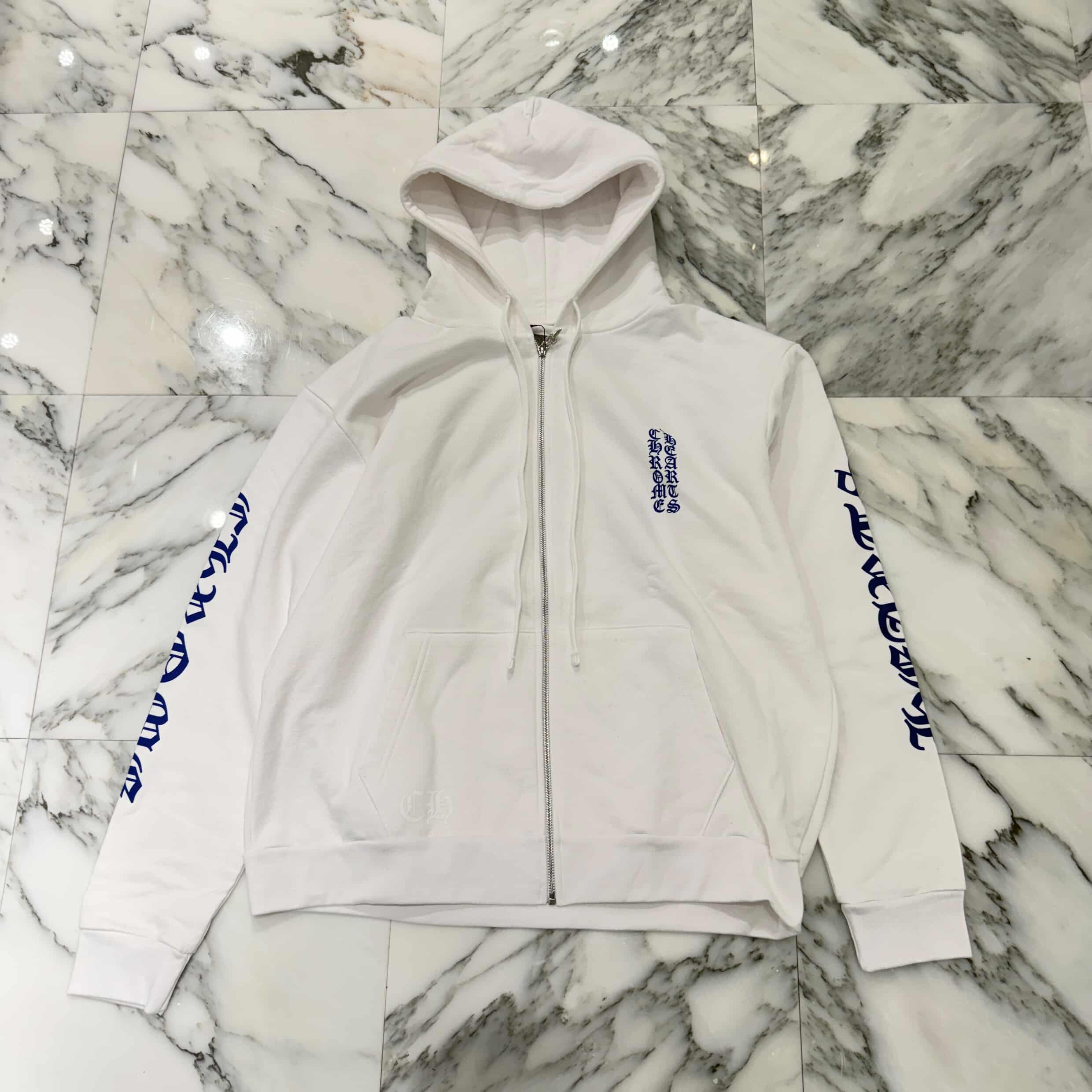 CHROME HEARTS Vertical Logo Zip Up Hoodie Size L クロムハーツ ヴァーティカルロゴ ジップアップフーディー サイズL