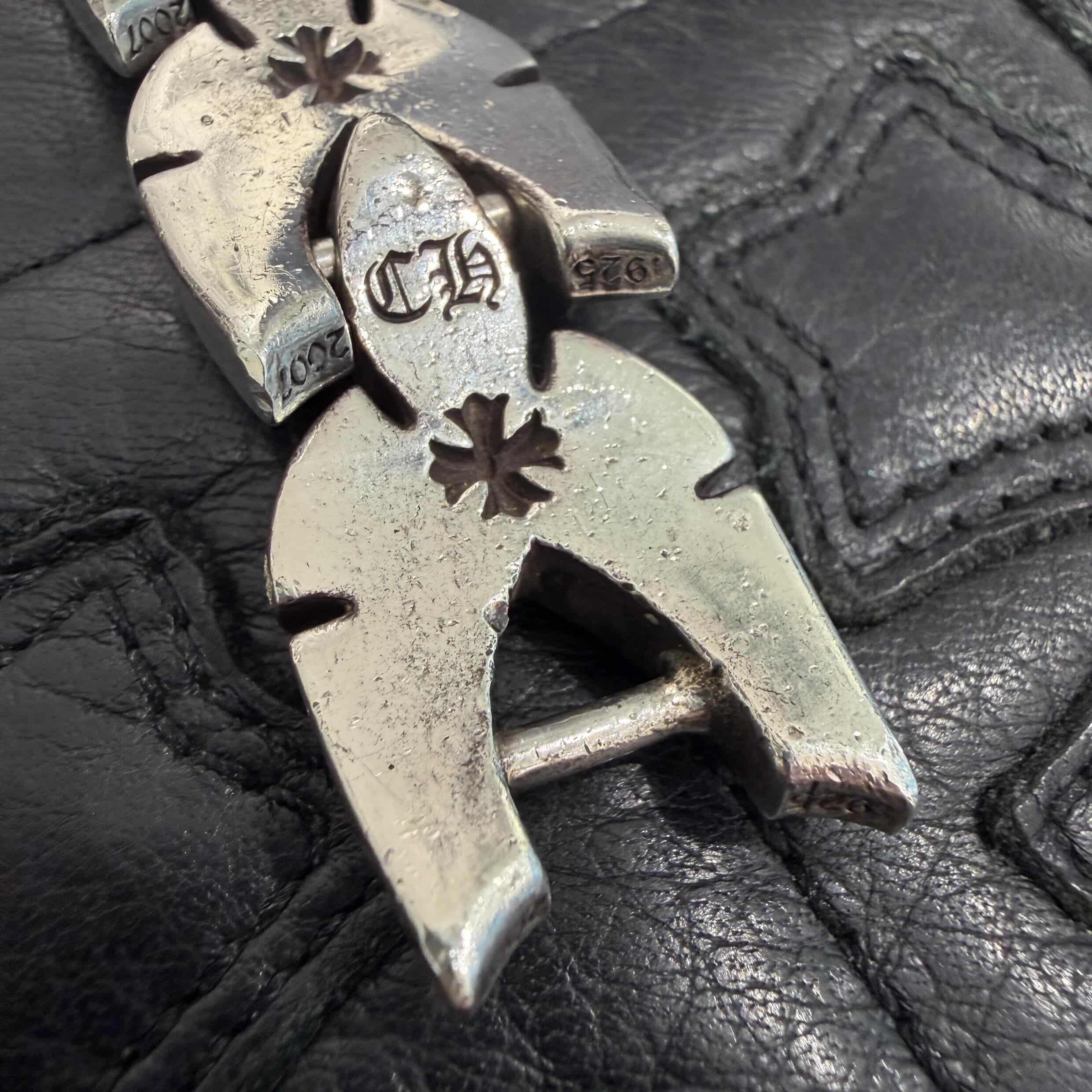 CHROME HEARTS Large Flare Knee Link Bracelet Size 9 LINK クロムハーツ ラージフレアニーリンク ブレスレット サイズ9リンク