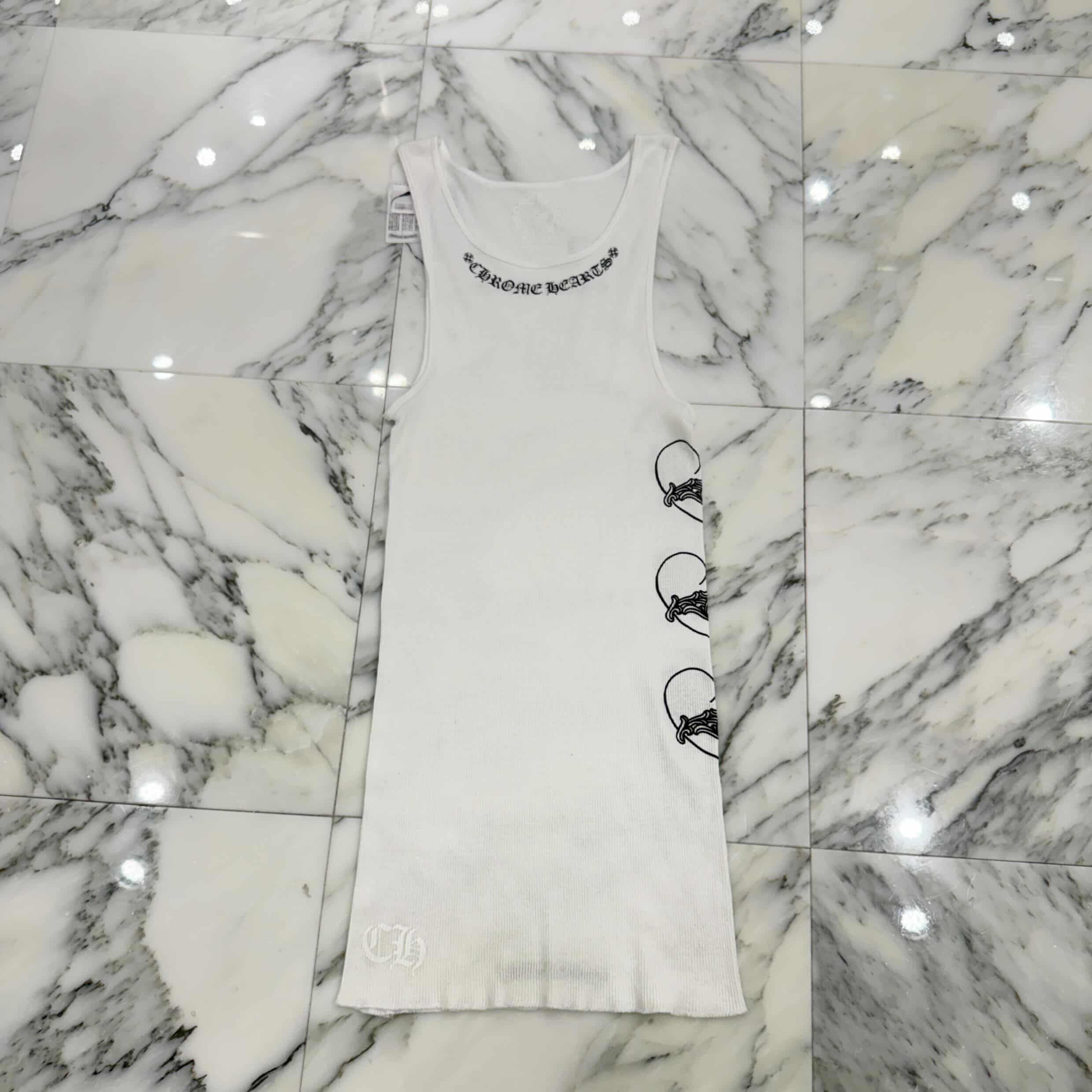 CHROME HEARTS Viny Heart "Love You" Rib Tank Top Size L クロムハーツ ヴィニーハート "ラブユー" リブ タンクトップ サイズL