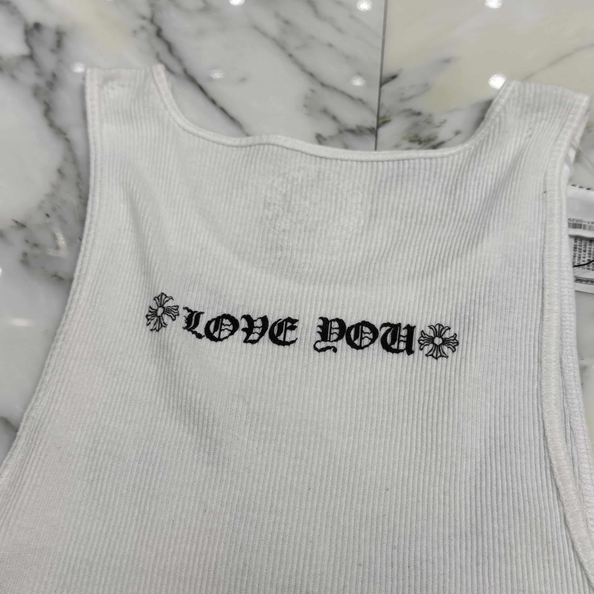 CHROME HEARTS Viny Heart "Love You" Rib Tank Top Size L クロムハーツ ヴィニーハート "ラブユー" リブ タンクトップ サイズL