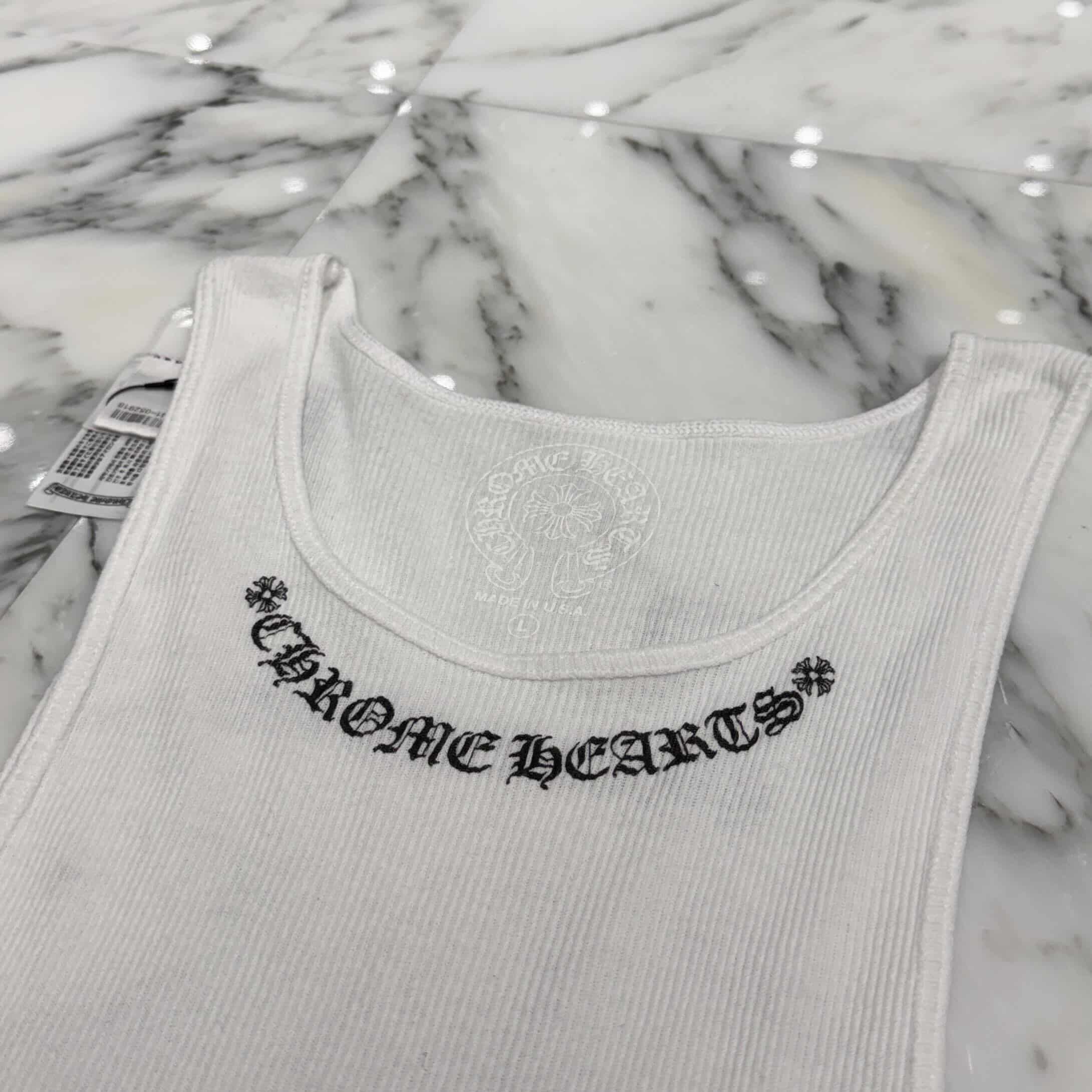 CHROME HEARTS Viny Heart "Love You" Rib Tank Top Size L クロムハーツ ヴィニーハート "ラブユー" リブ タンクトップ サイズL