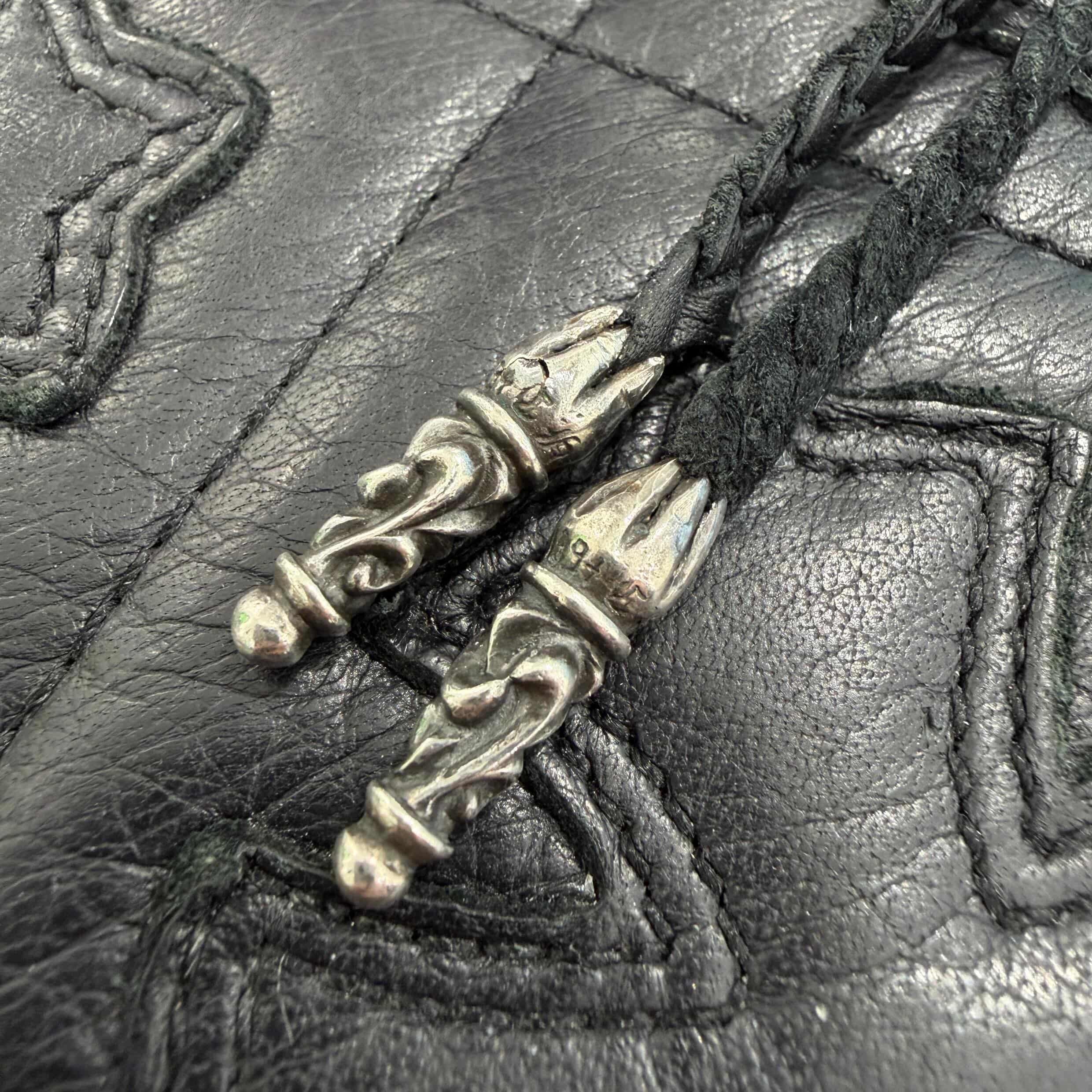 CHROME HEARTS Scroll Leather Blade Necklace クロムハーツ スクロール レザーブレード ネックレス