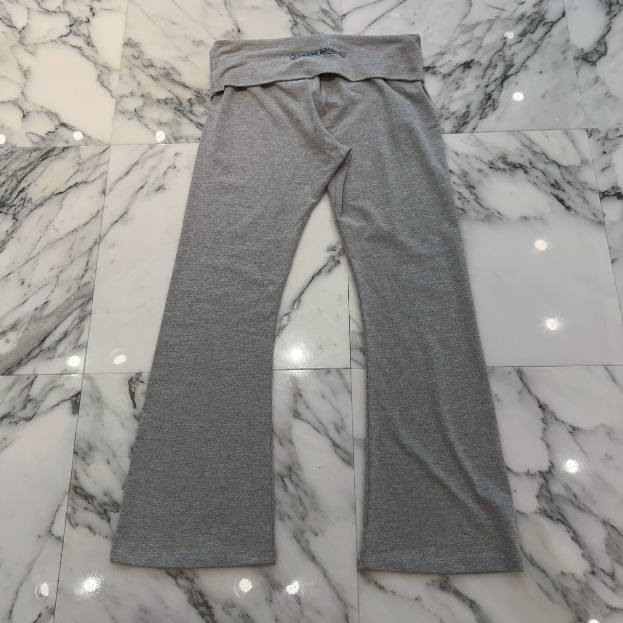 chrome hearts y not スウェットパンツ M CHROME HEARTS クロムハーツ Y NOT レザー クロスパッチ