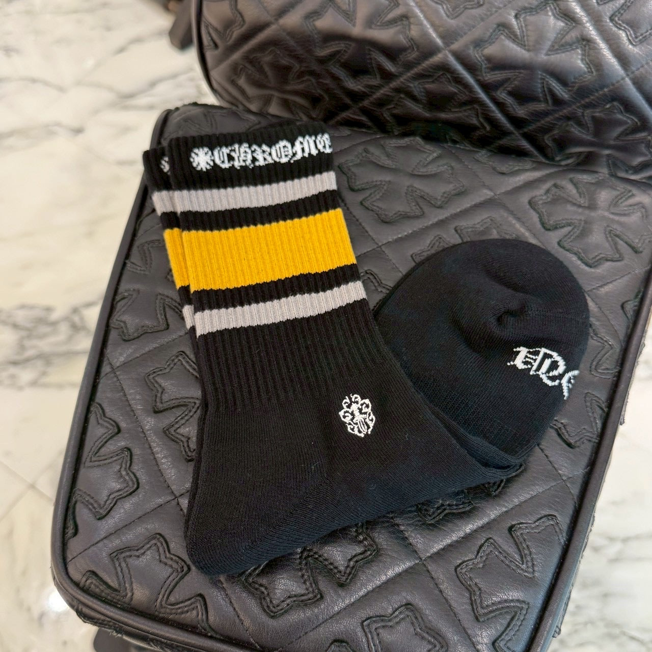 CHROME HEARTS Vine Dagger Embroidery Fuck You Socks Size M (25cm-27cm) クロムハーツ ヴァインダガー刺繍 ファックユーロゴ ソックス サイズM (25cm-27cm)