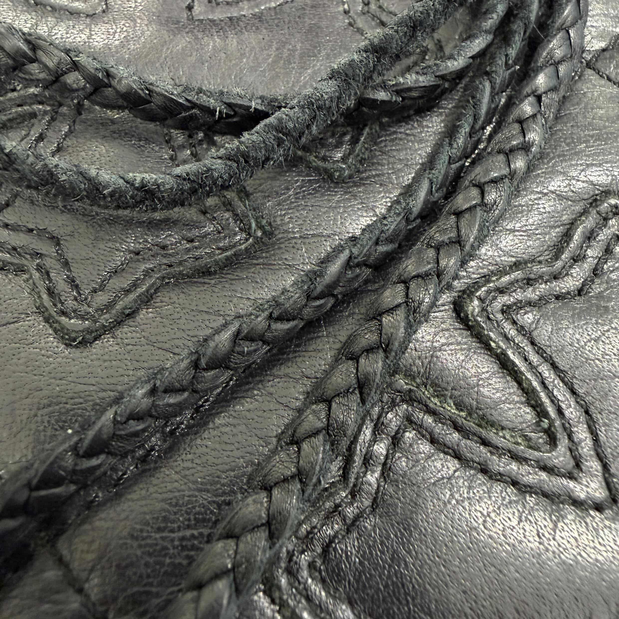 CHROME HEARTS Scroll Leather Blade Necklace クロムハーツ スクロール レザーブレード ネックレス