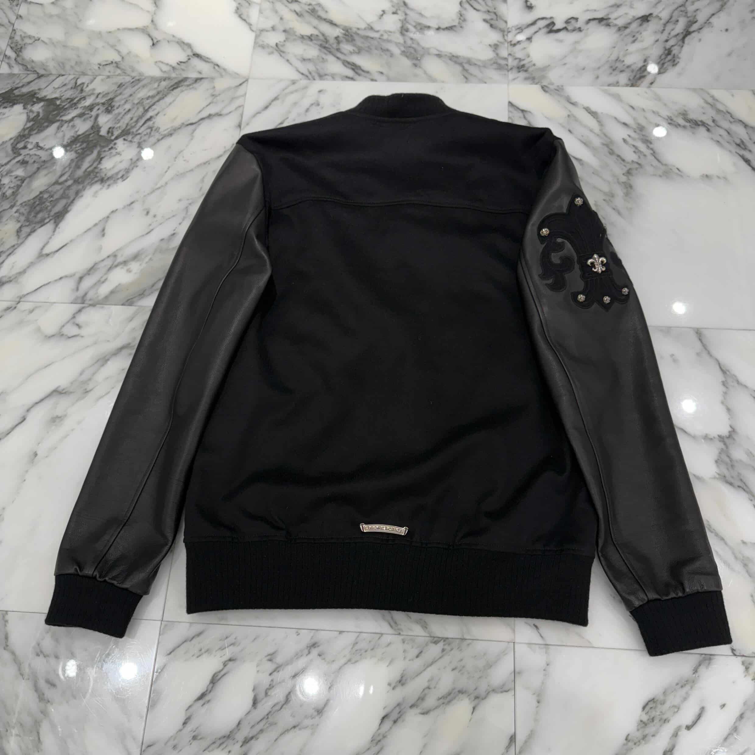 CHROME HEARTS LETTERMAN Cemetery Cross Patch Blouson Jacket Size M