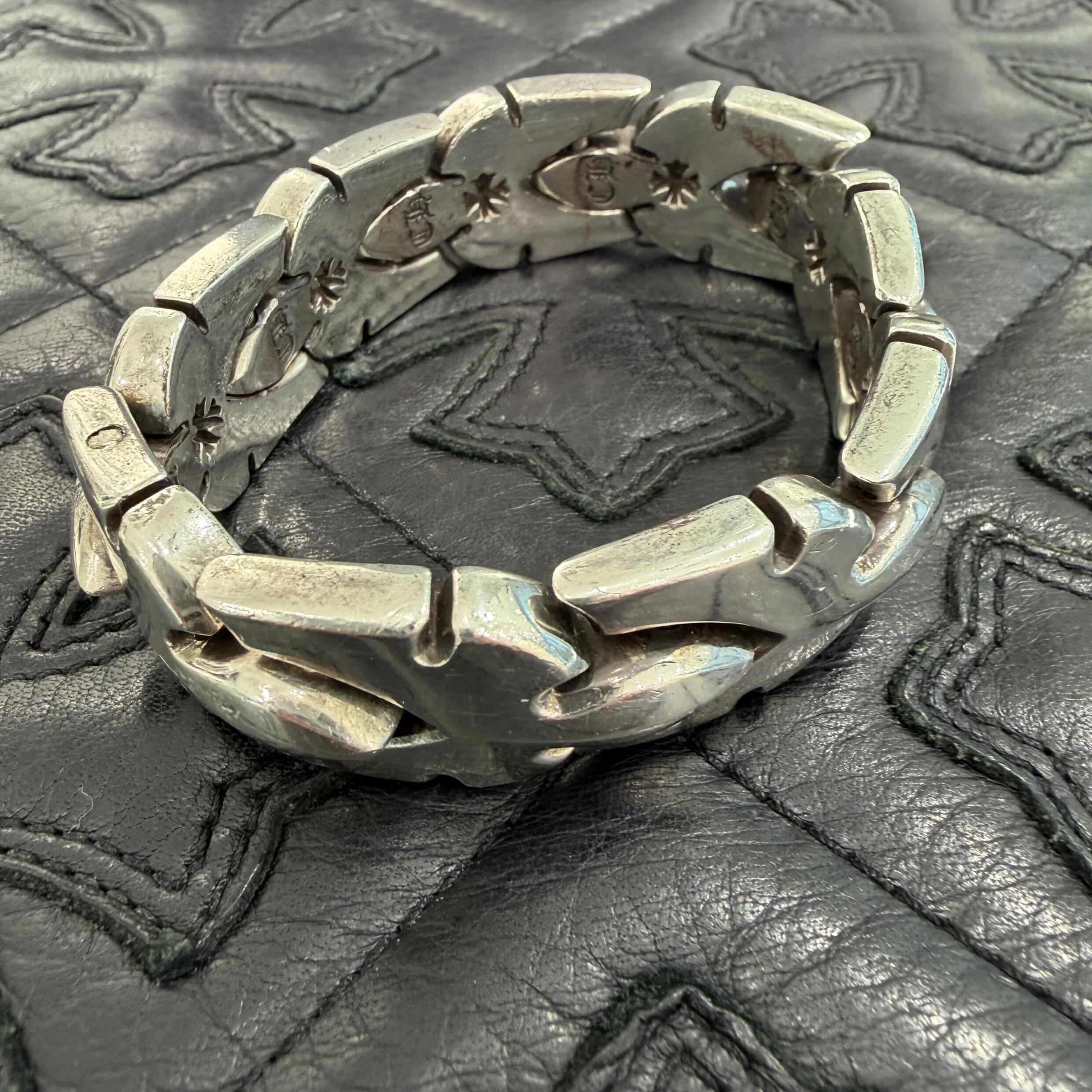 CHROME HEARTS Large Flare Knee Link Bracelet Size 9 LINK クロムハーツ ラージフレアニーリンク ブレスレット サイズ9リンク