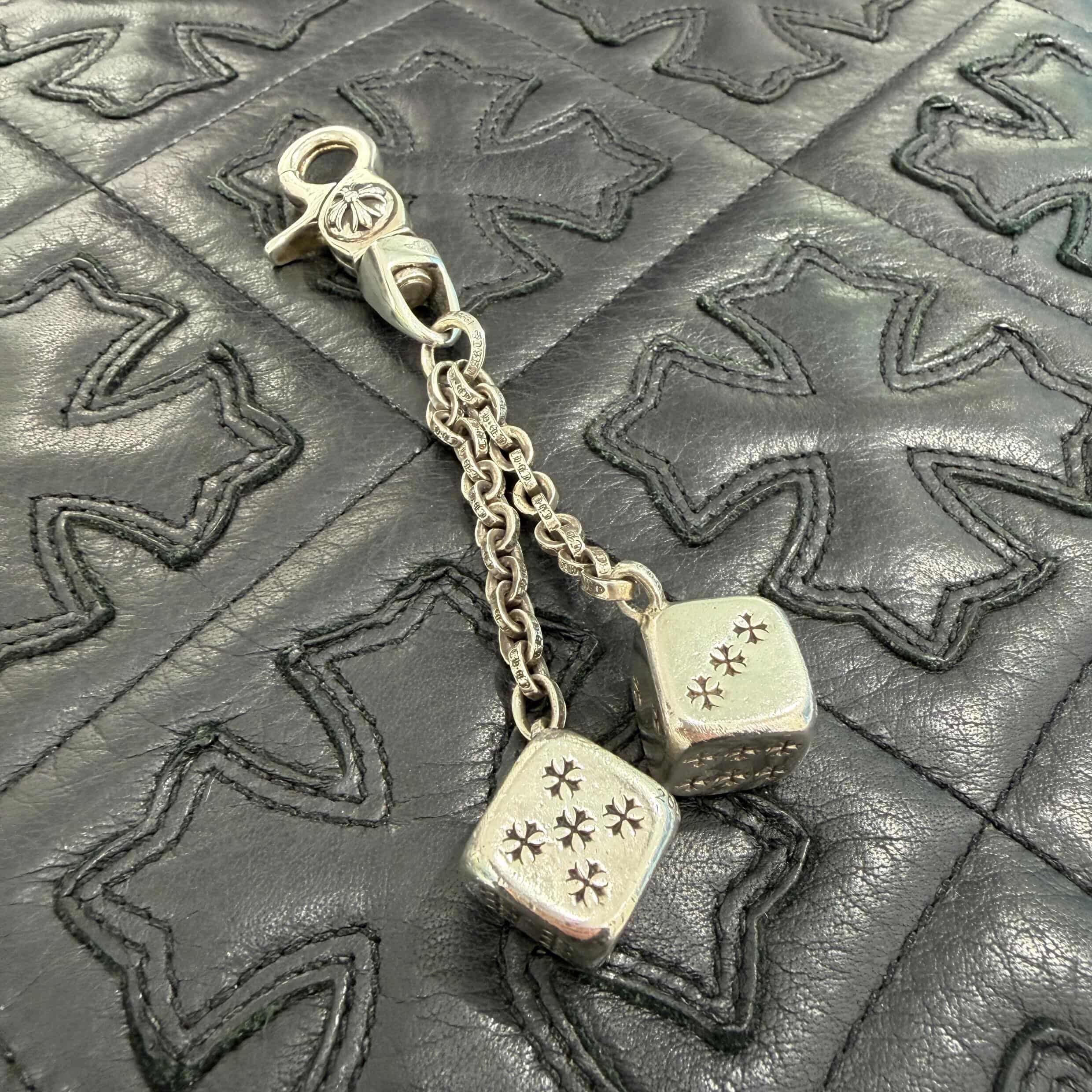 CHROME HEARTS Double Dice Key Chain クロムハーツ ダブルダイス キーチェーン
