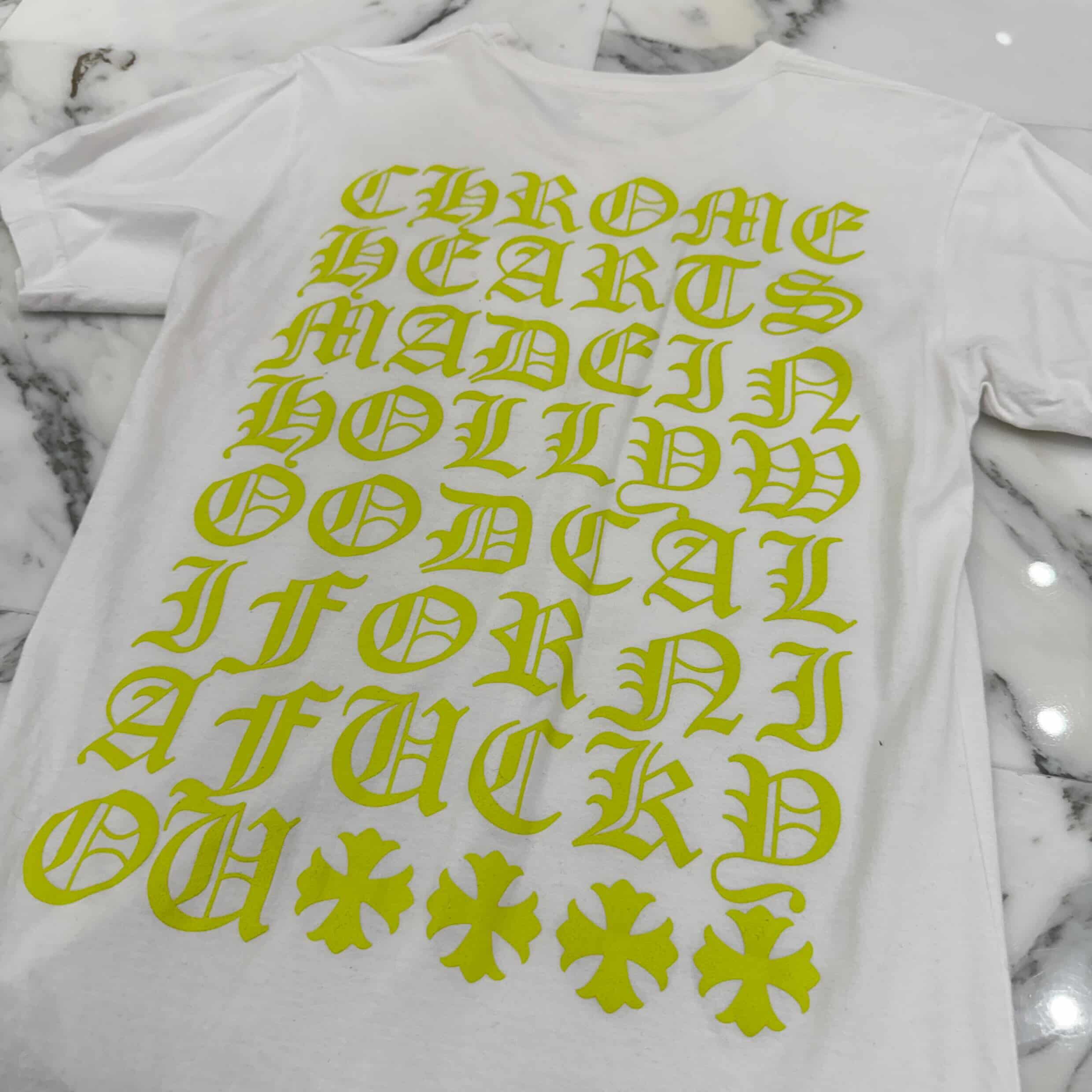 CHROME HEARTS Made In Hollywood Vertical Logo Tee Size S クロムハーツ メイドインハリウッド ヴァーティカルロゴ Tシャツ サイズS